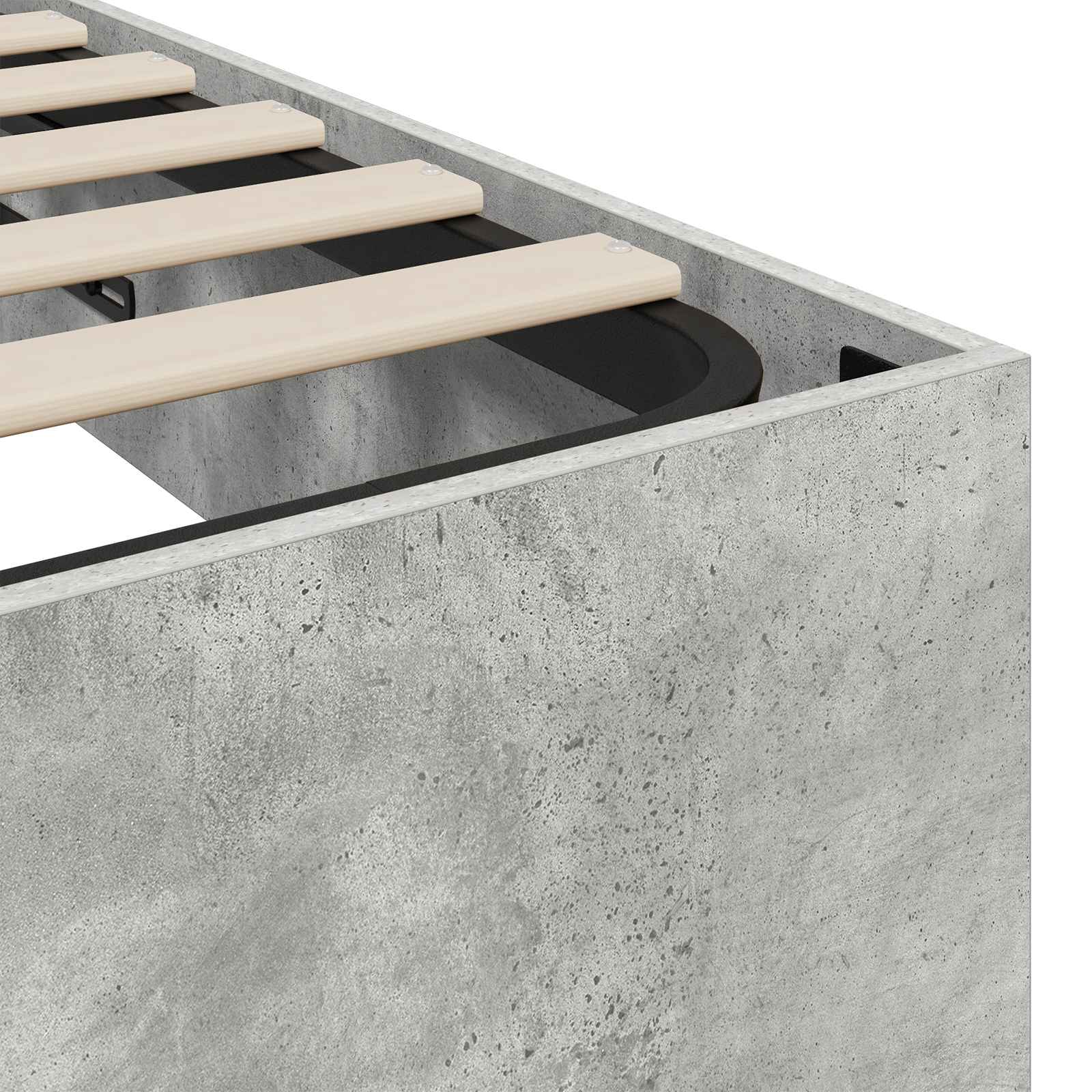 Otomanski krevet Betonsko Siva 120 x 200 cm Konstrukcijsko drvo
