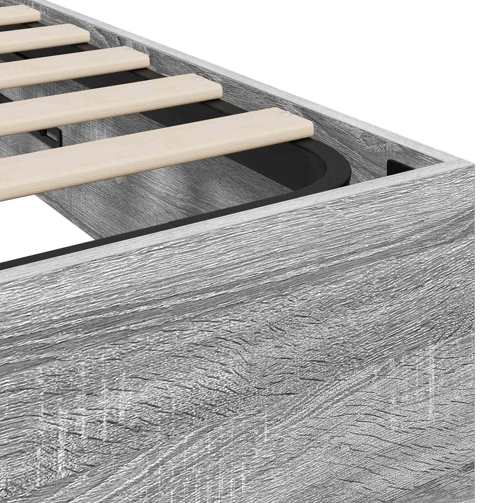 Otomanski krevet s pohranom Sivi Sonoma 203 x 90 x 25 cm