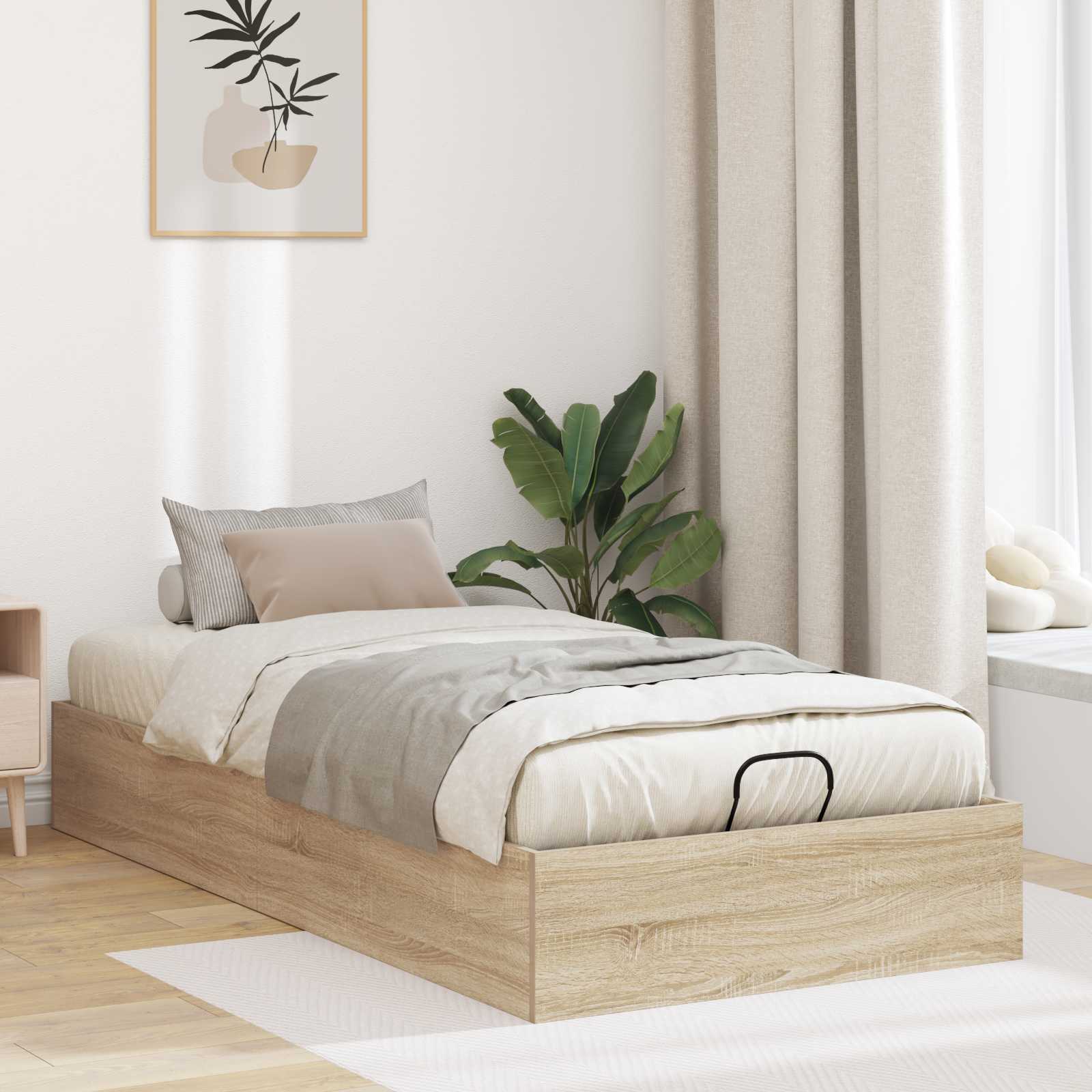 Otomanski krevet s pohranom Sonoma hrast 193 x 90 x 25 cm