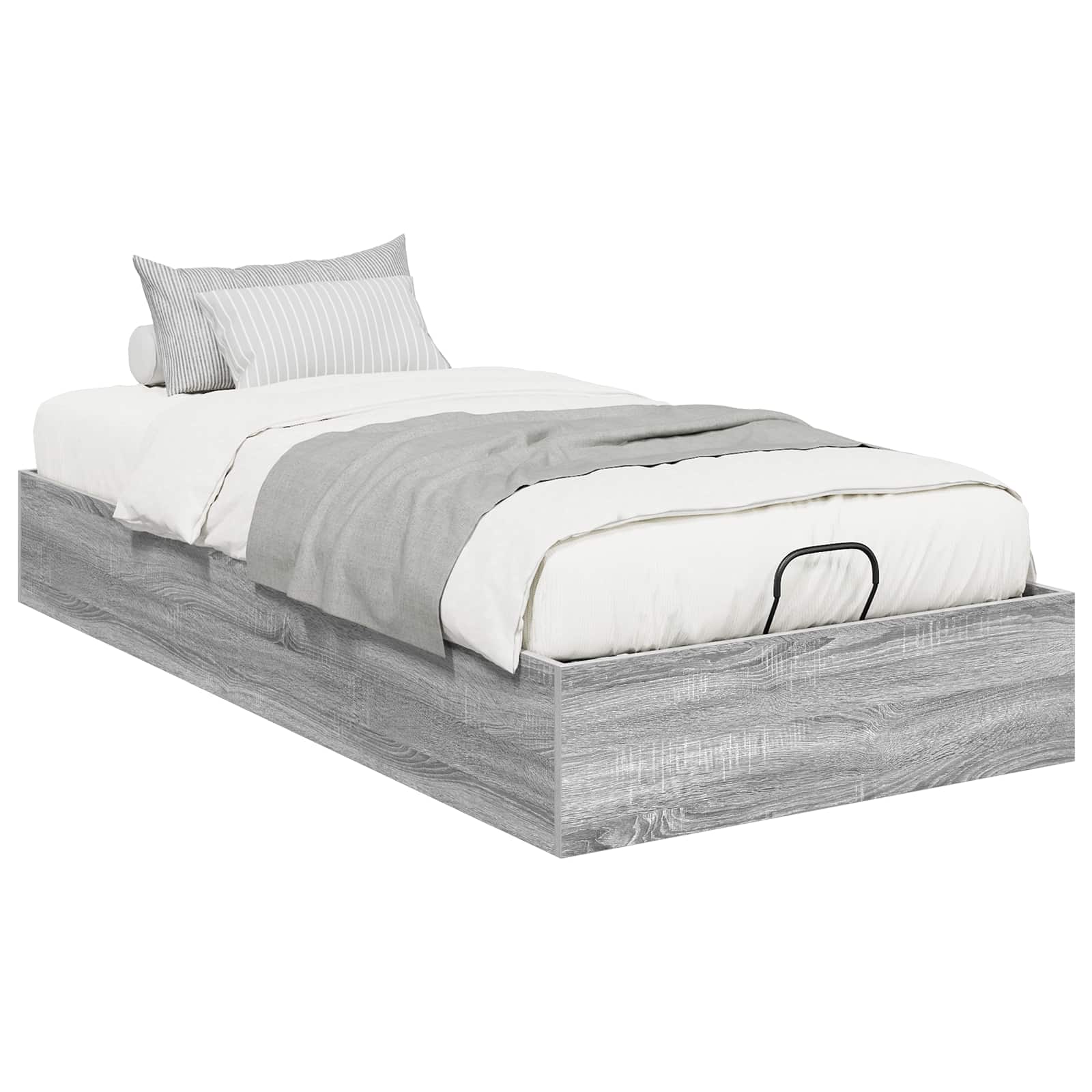 Otomanski krevet s pohranom Sivi Sonoma 193 x 75,5 x 25 cm