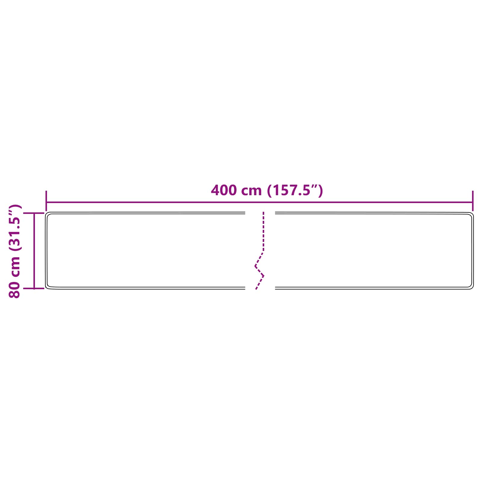Traka za tepih MARSA Krema 80 x 400 cm Poliester i PVC