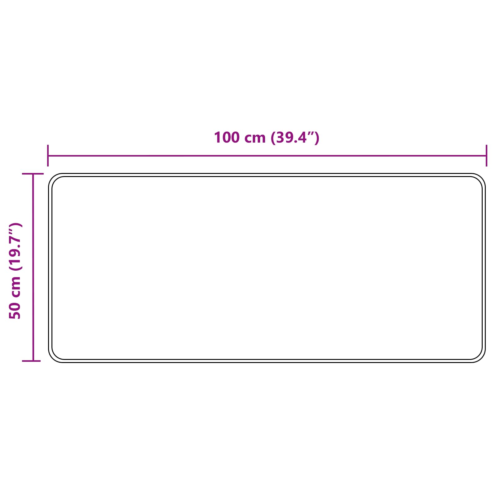 Traka za tepih MARSA Antracit 50 x 100 cm Poliester i PVC
