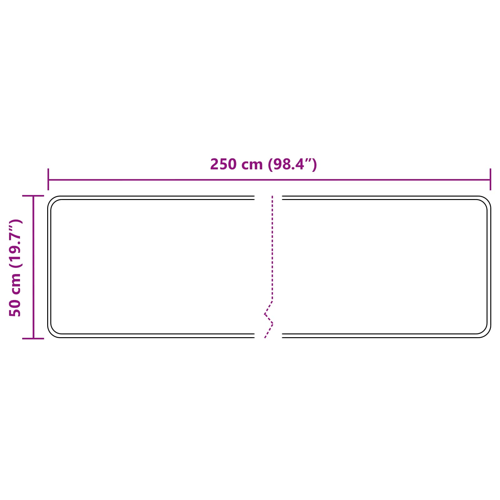 Traka za tepih MARSA Antracit 50 x 250 cm Poliester i PVC