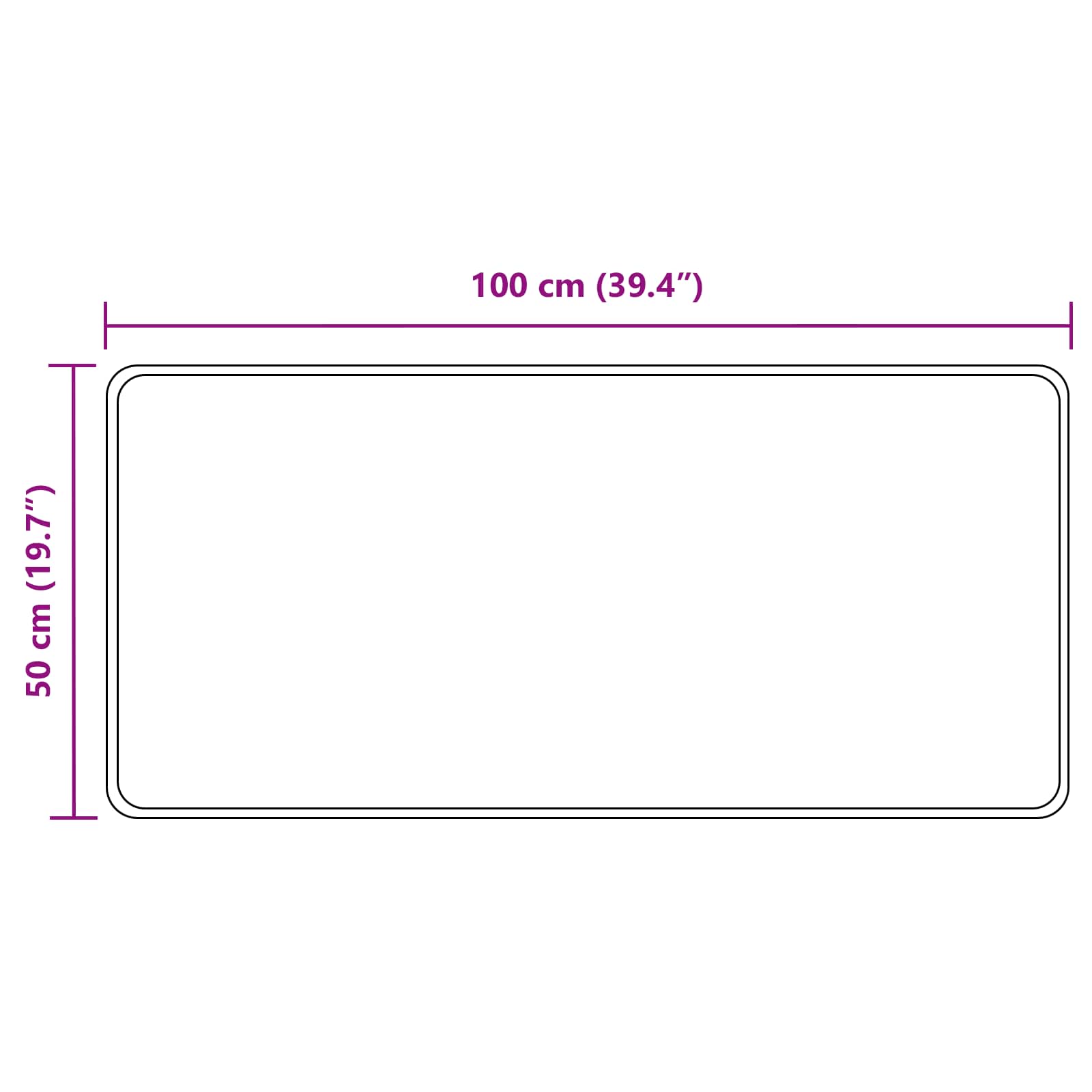 Traka za tepih MARSA Sivi 50 x 100 cm Poliester i PVC