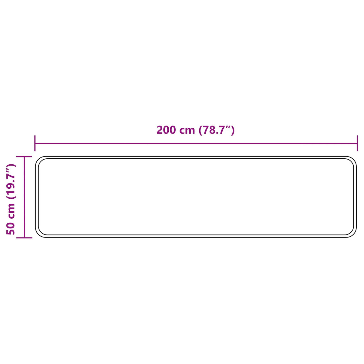 Traka za tepih MARSA Sivi 50 x 200 cm Poliester i PVC