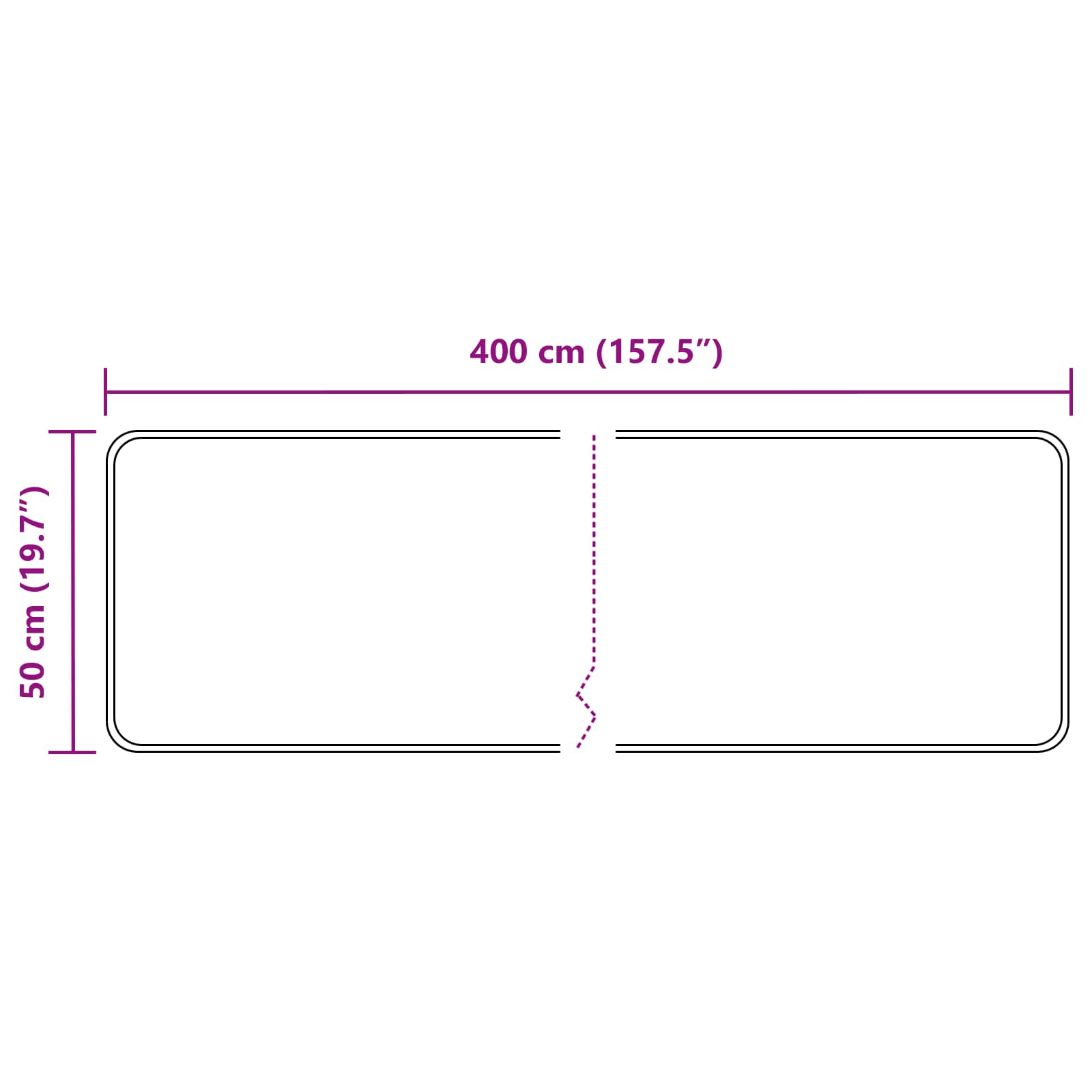 Traka za tepih MARSA Sivi 50 x 400 cm Poliester i PVC
