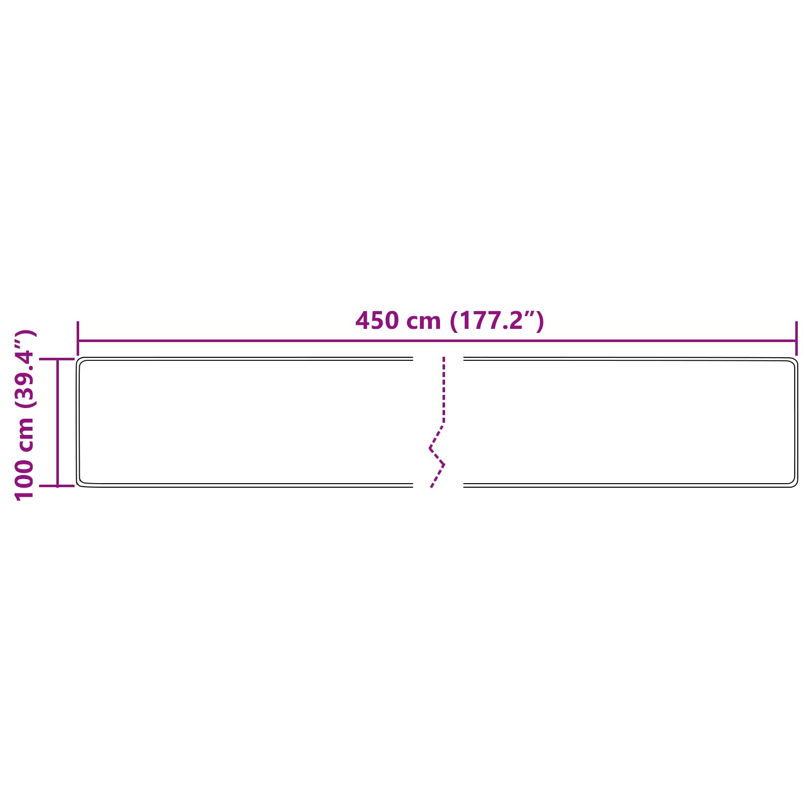 Traka za tepih MARSA Šareni 100 x 450 cm Poliester i PVC