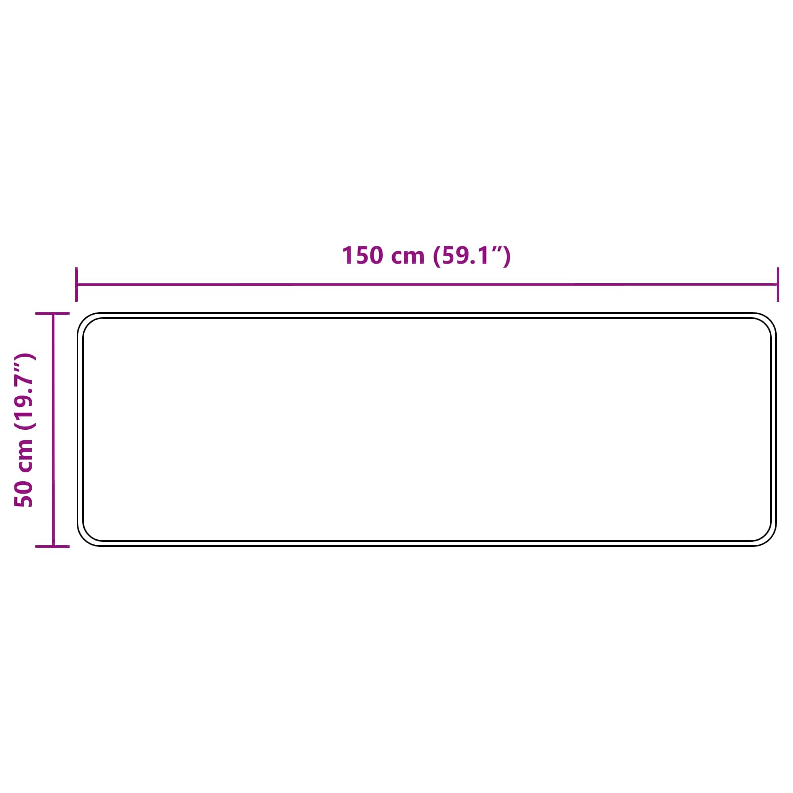 Traka za tepih MARSA Crna 50 x 150 cm Poliester i PVC