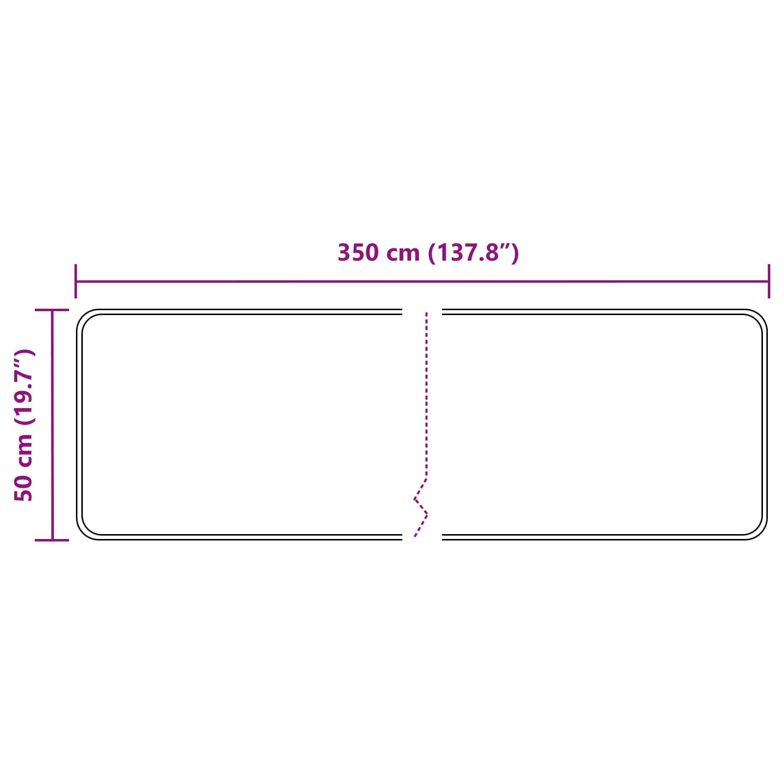 Traka za tepih MARSA Crna 50 x 350 cm Poliester i PVC