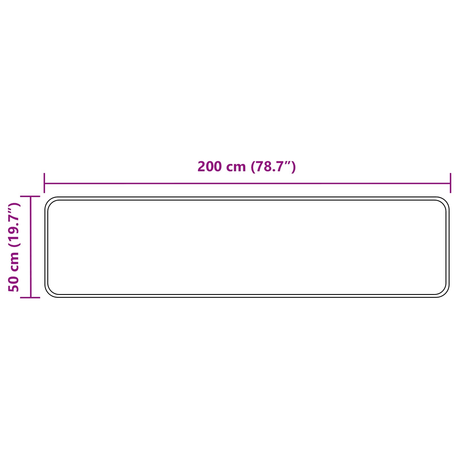 Traka za tepih MARSA Sivi 50 x 200 cm Poliester i PVC