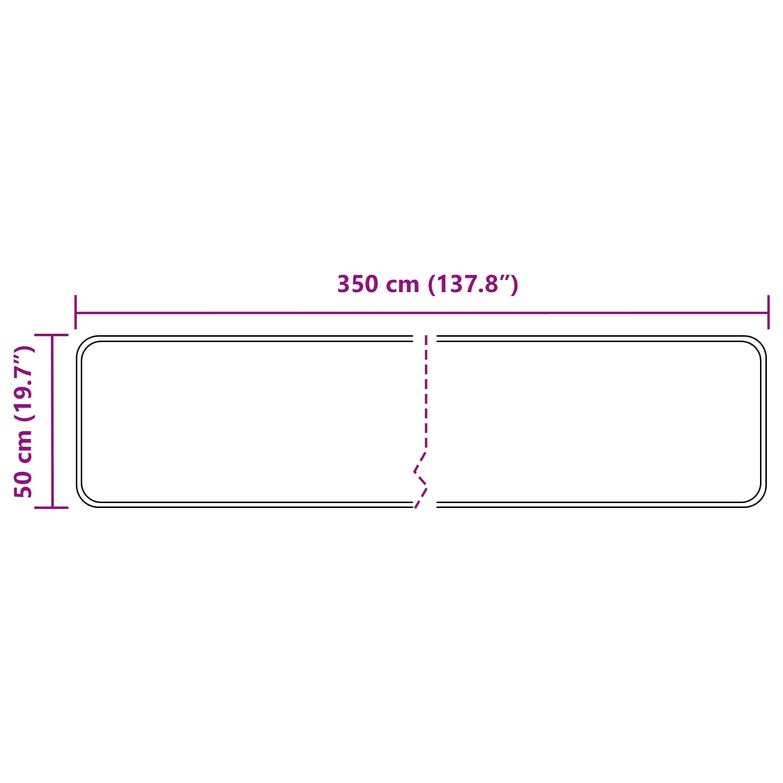 Traka za tepih MARSA Sivi 50 x 350 cm Poliester i PVC