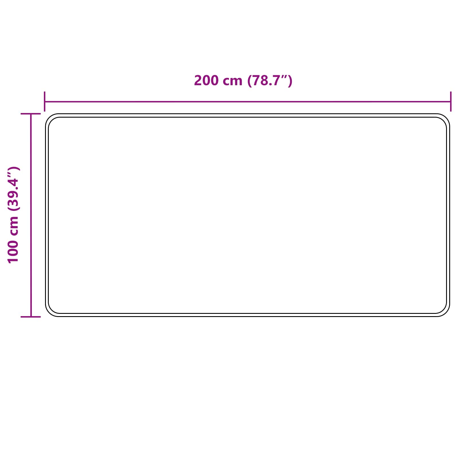 Traka za tepih MARSA Sivi 100 x 200 cm Poliester i PVC