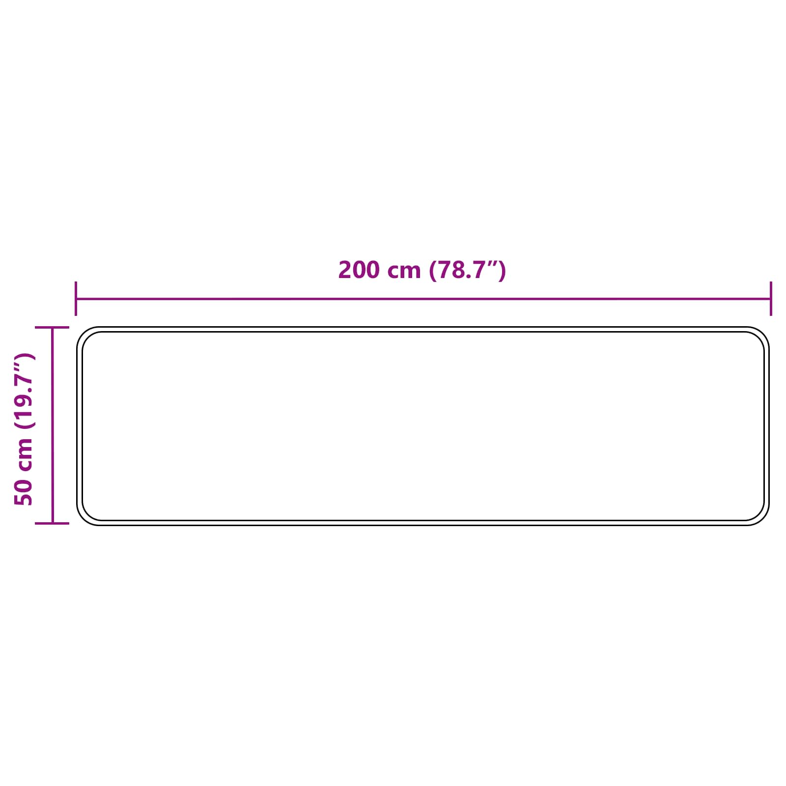 Traka za tepih MARSA Crna 50 x 200 cm Poliester i PVC