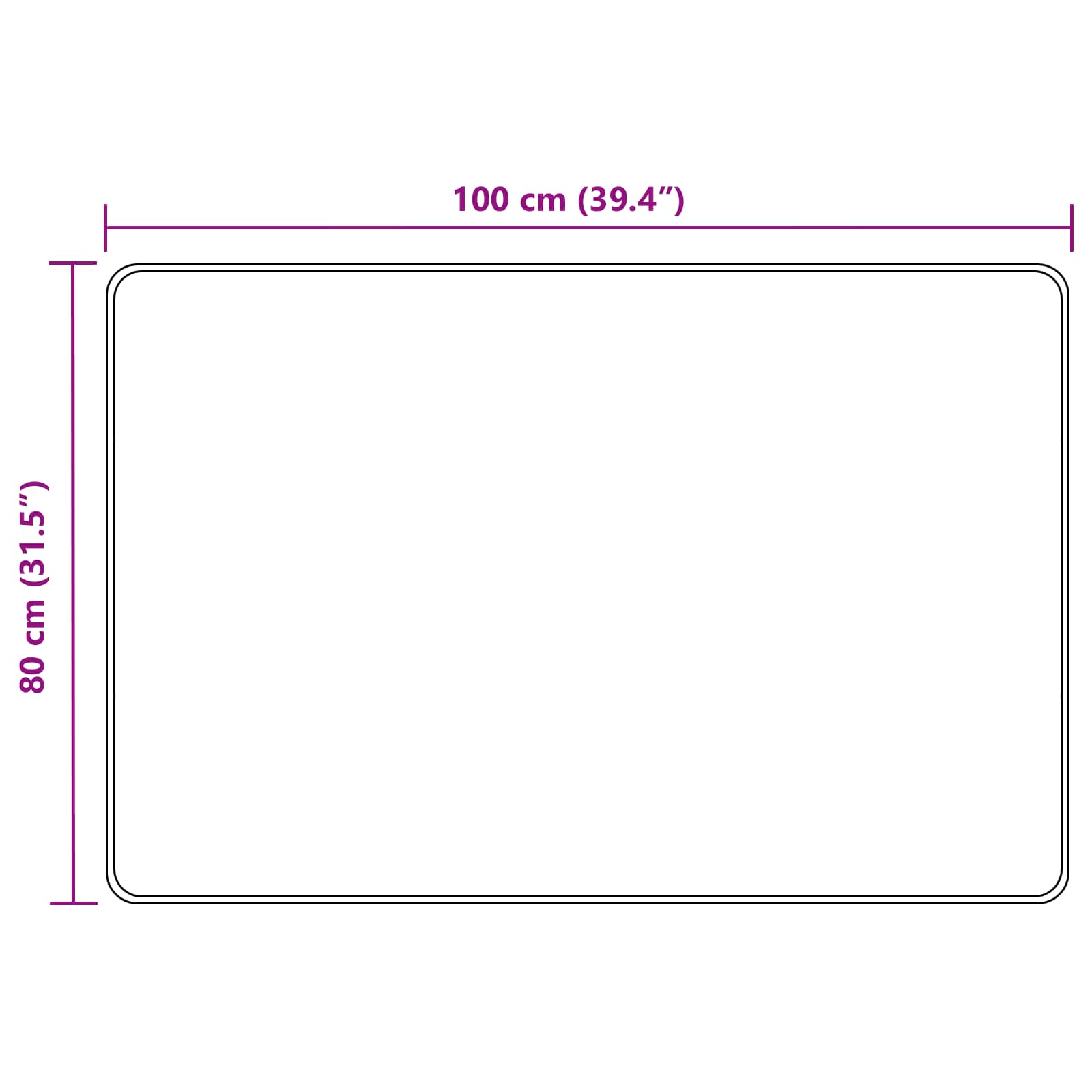 Traka za tepih MARSA Crna 80 x 100 cm Poliester i PVC