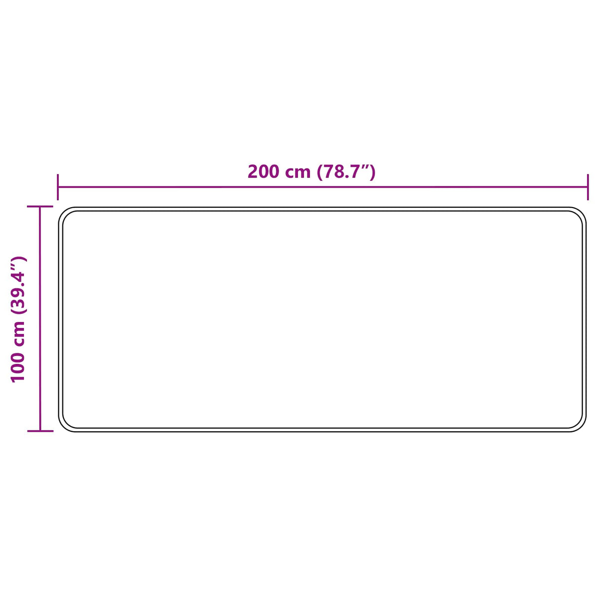 Traka za tepih MARSA Crna 100 x 200 cm Poliester i PVC