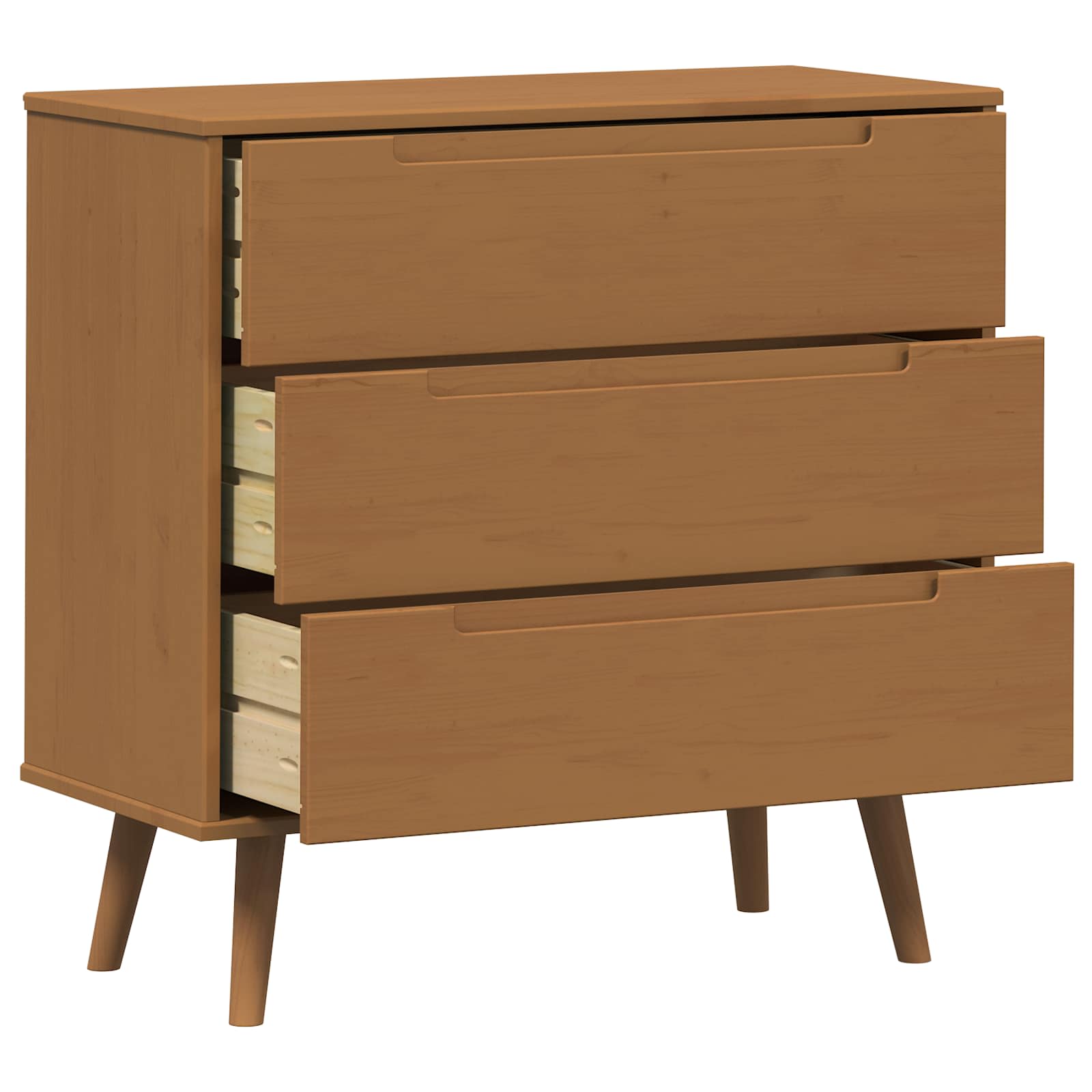 Komoda MOLDE Karamele 80 x 40 x 80 cm Masivna borovina