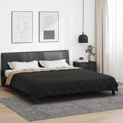 Ljetni pokrivač Crna i taupe 200 x 200 cm Mikrovlakna