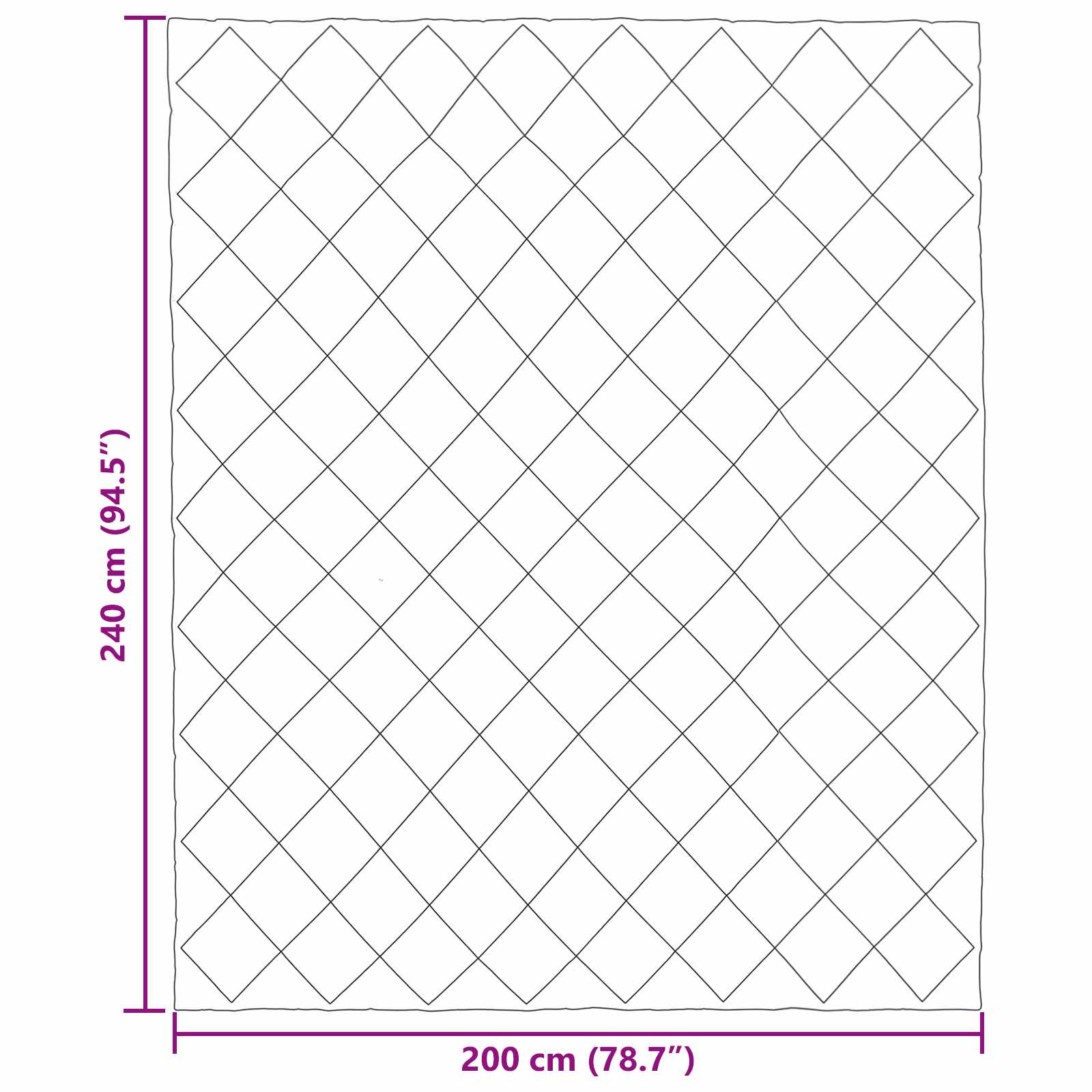 Puni pokrivač za cijelu godinu Crna i taupe 200 x 240 cm