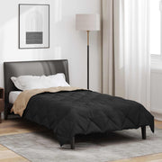Puni pokrivač za cijelu godinu Crna i taupe 220 x 135 cm