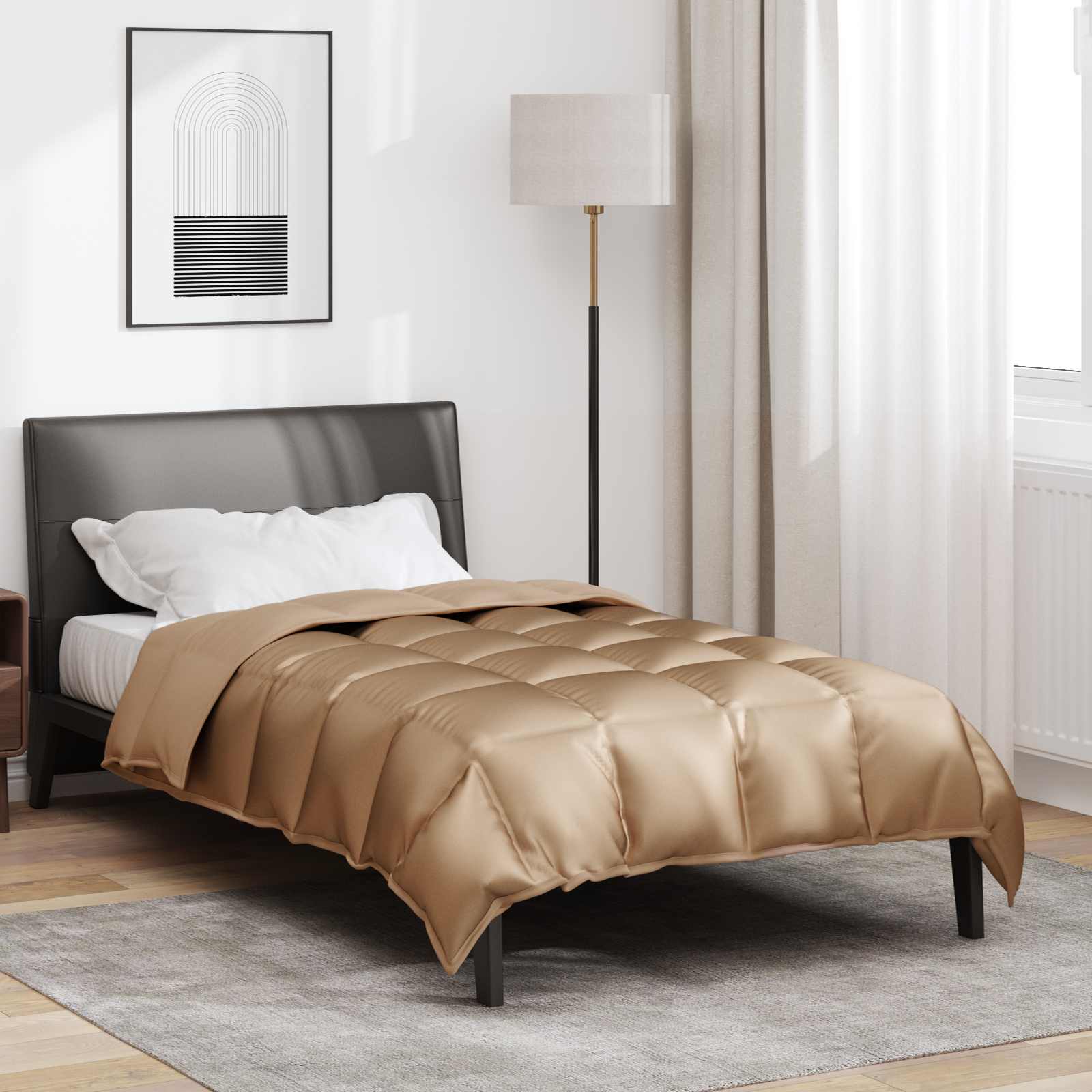 Zimska pokrivača Zlatno 155 x 220 cm Saten i mikrovlakna