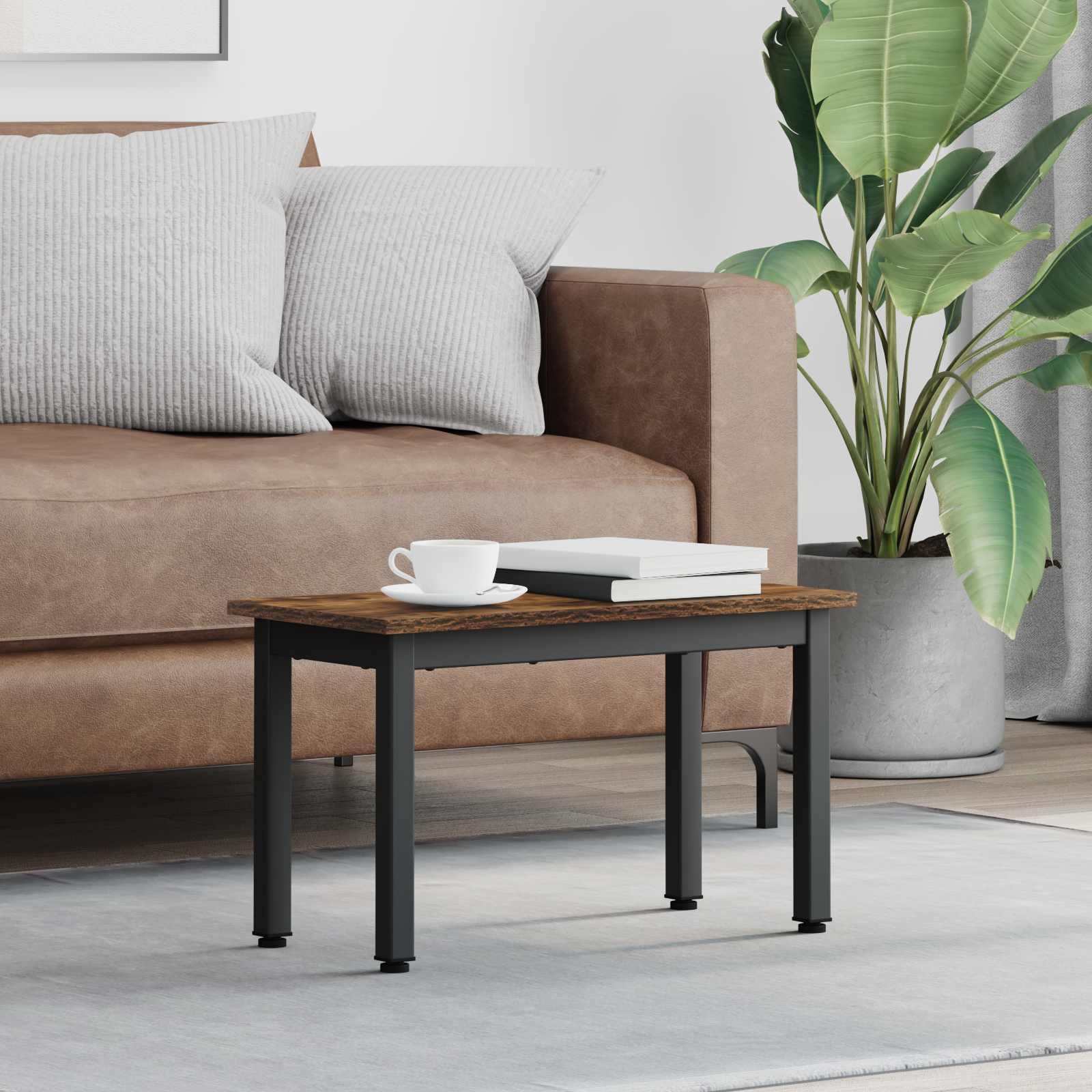 Kava Stol Dimni hrast 60 x 30 x 36 cm Konstruirano drvo