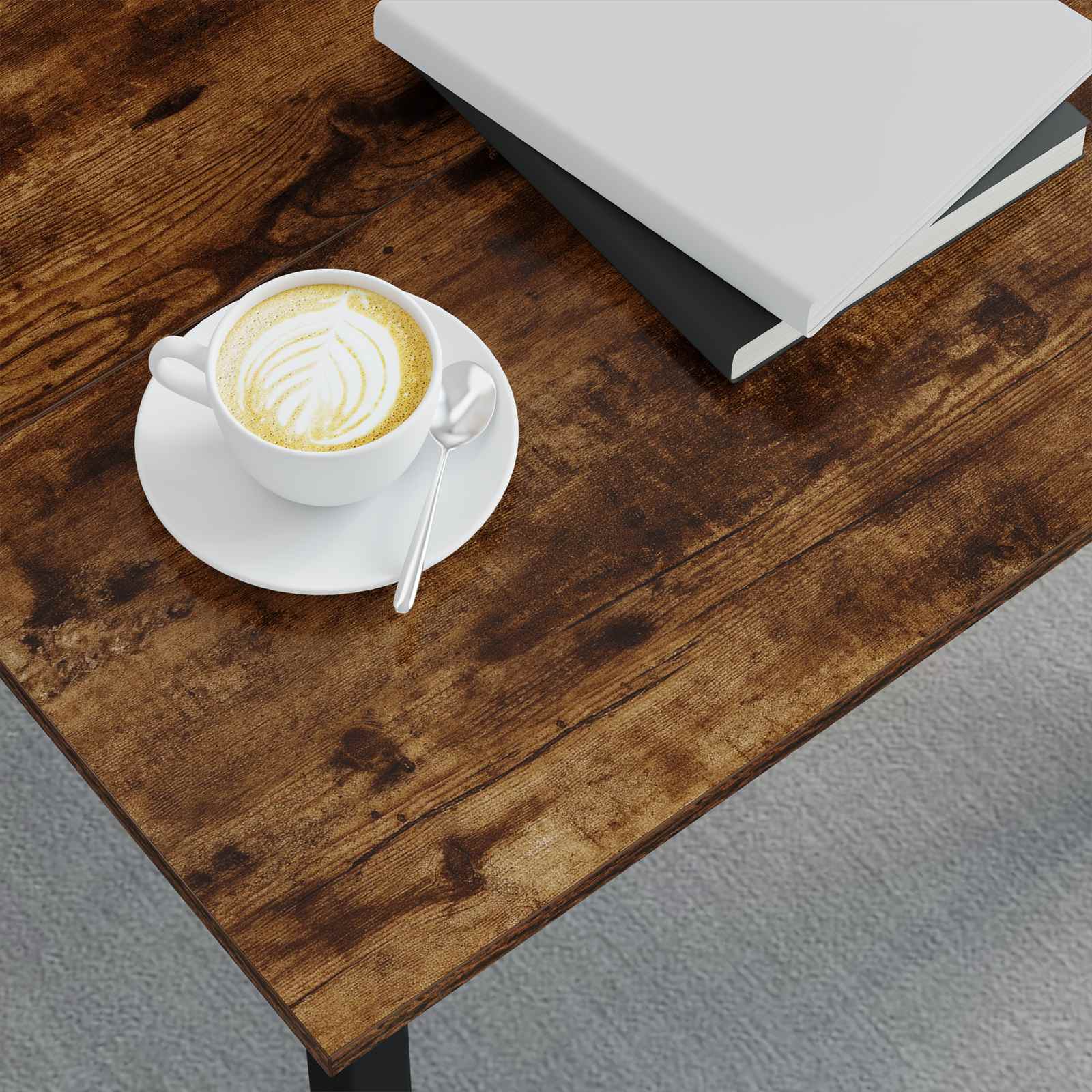 Kava Stol Dimni hrast 60 x 60 x 36 cm Konstruirano drvo