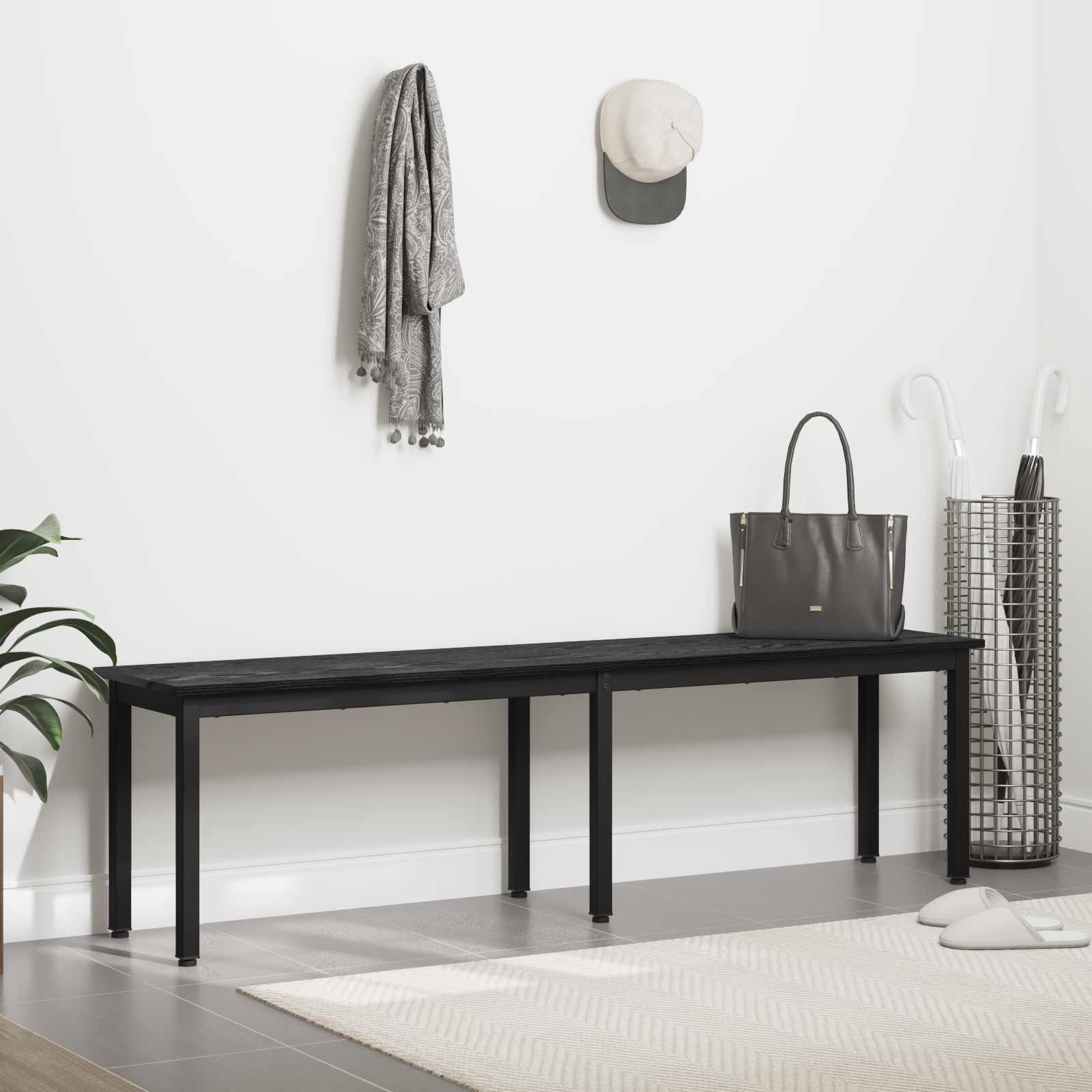 klupa Crni hrast 160 x 35 x 45 cm Konstruirano drvo