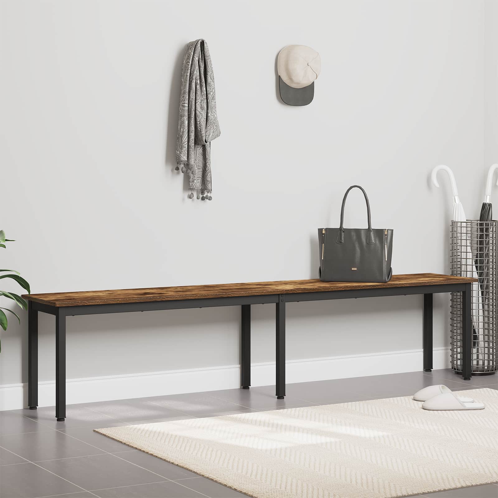 klupa Dimni hrast 200 x 35 x 45 cm Konstruirano drvo