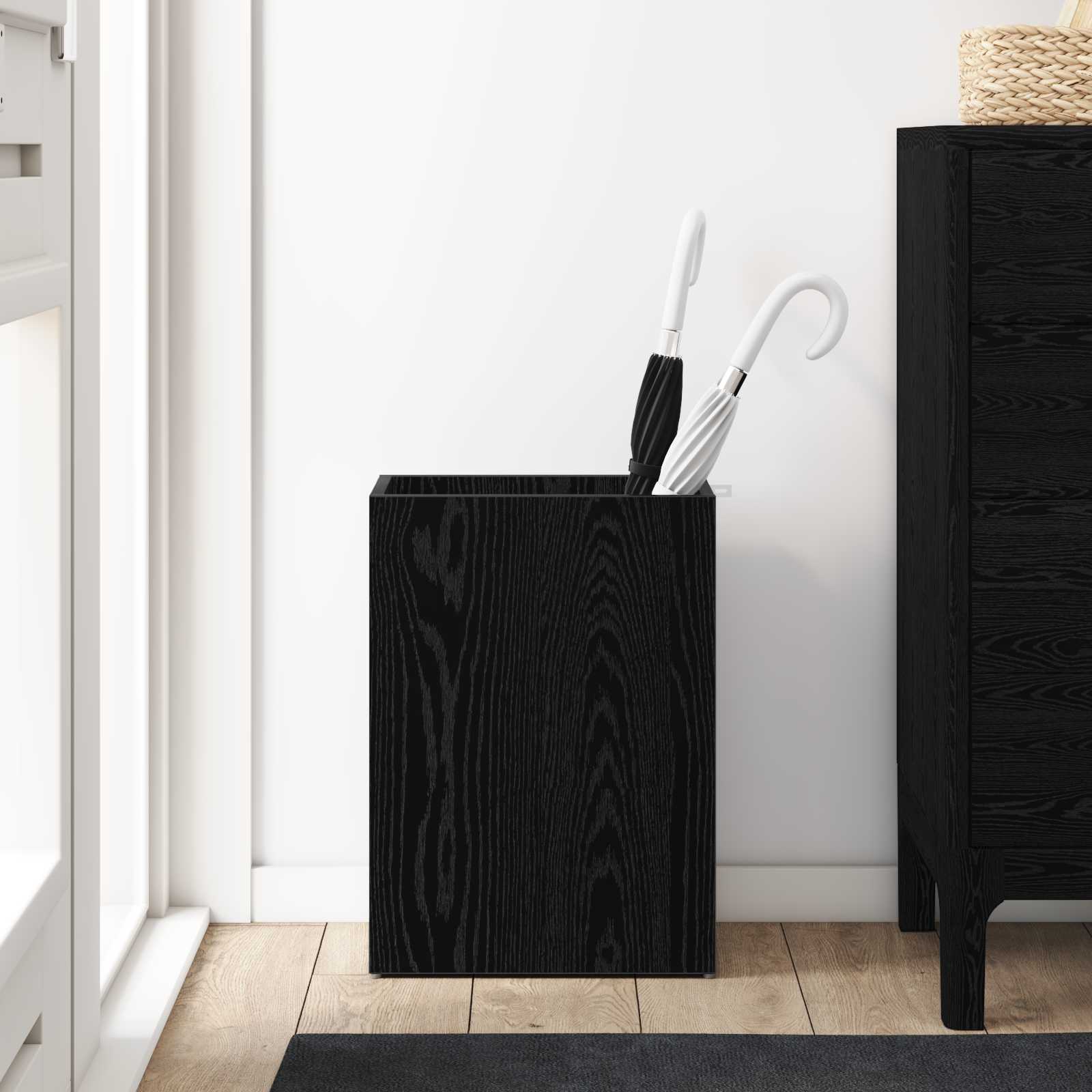 Stalak za kišobran s pohranom Crni hrast 40 x 20 x 55,5 cm