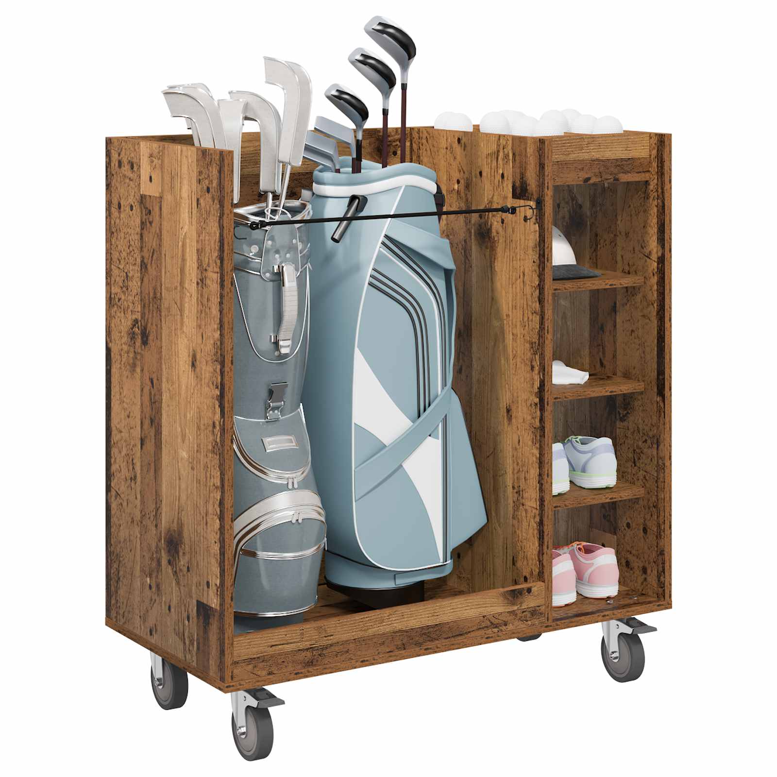 Golf ormar s kotačem Jednobojno Staro drvo 90 x 45 x 98 cm