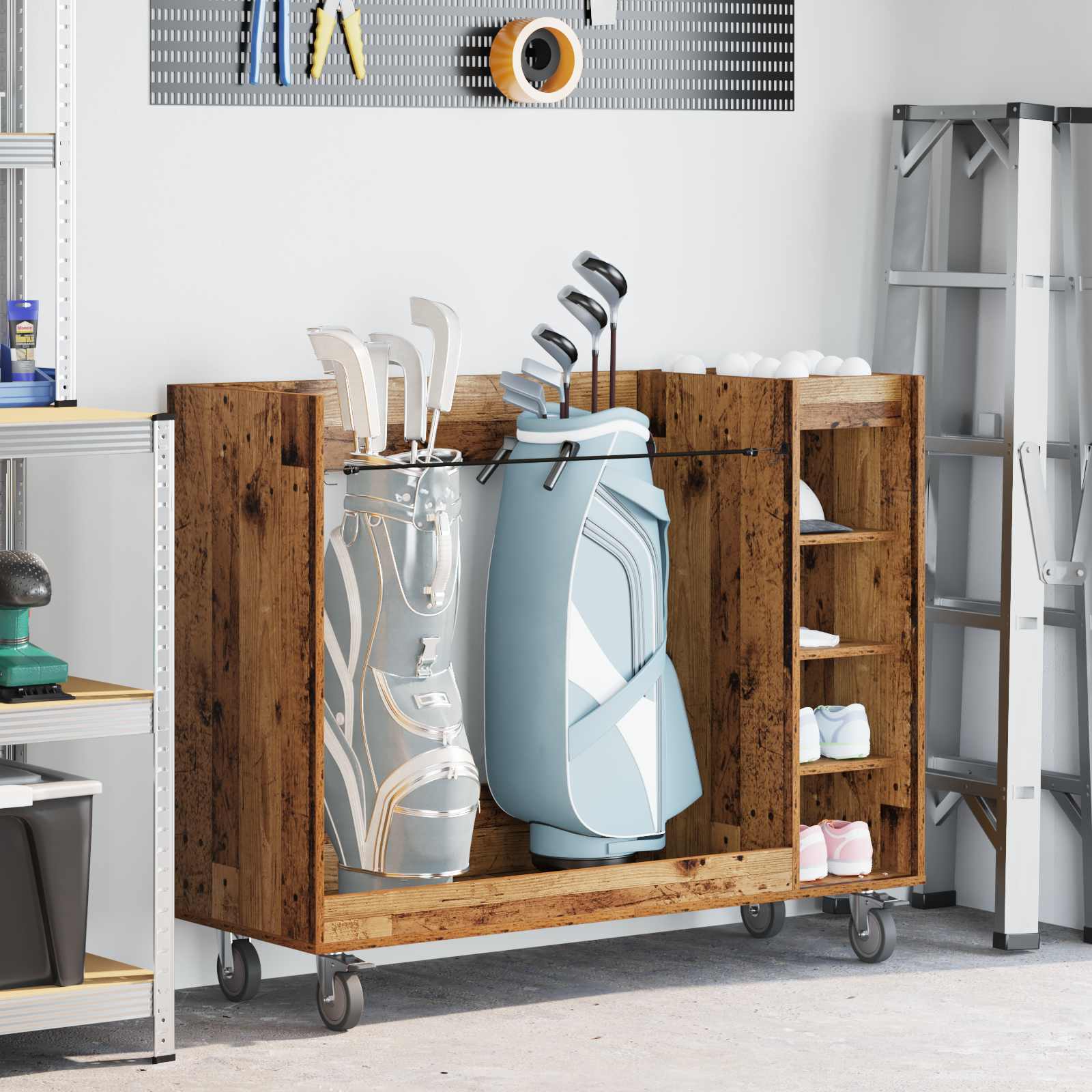 Golf ormar s kotačem Jednobojno Staro drvo 120 x 45 x 98 cm