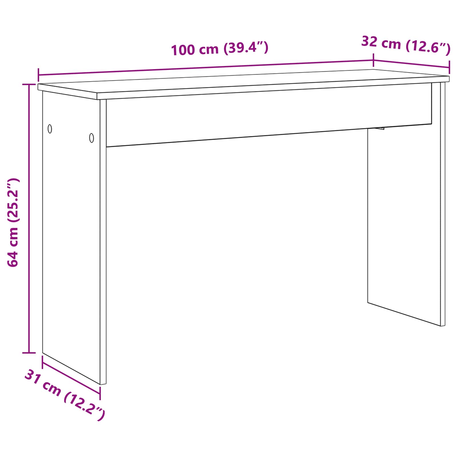Stalak za klavijaturu Staro drvo 100 x 32 x 64 cm