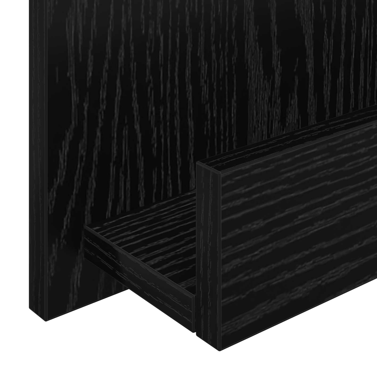 Polica za časopise s policom Crni hrast 51 x 11 x 102 cm