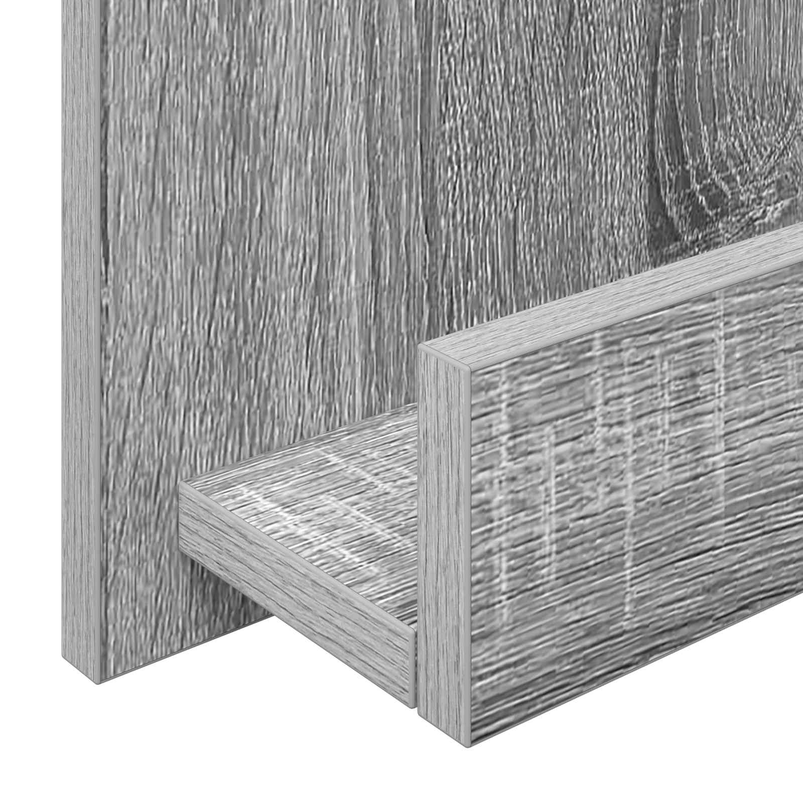 Polica za časopise s policom Siva Sonoma 43 x 11 x 102 cm