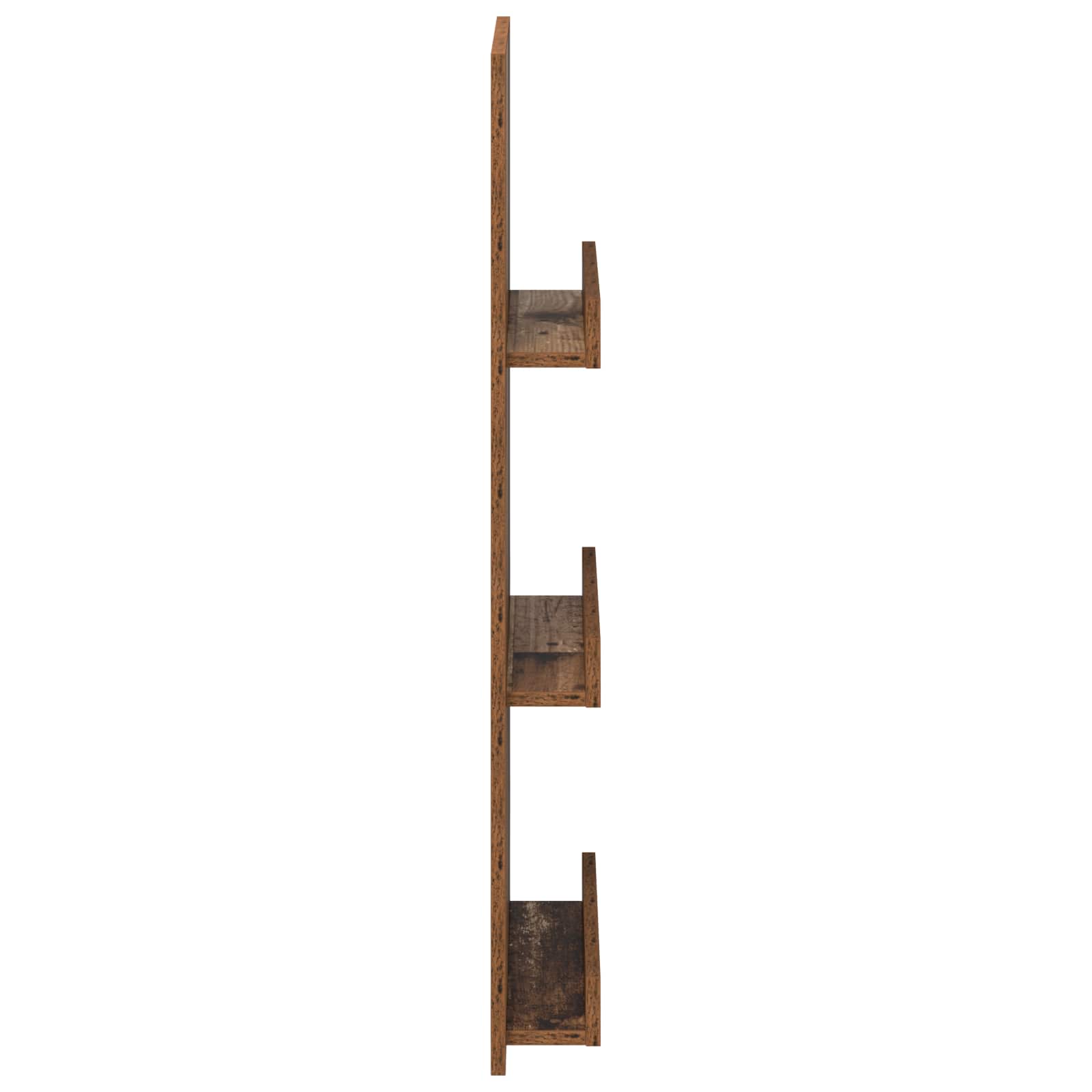 Polica za časopise s policom Staro drvo 43 x 11 x 102 cm