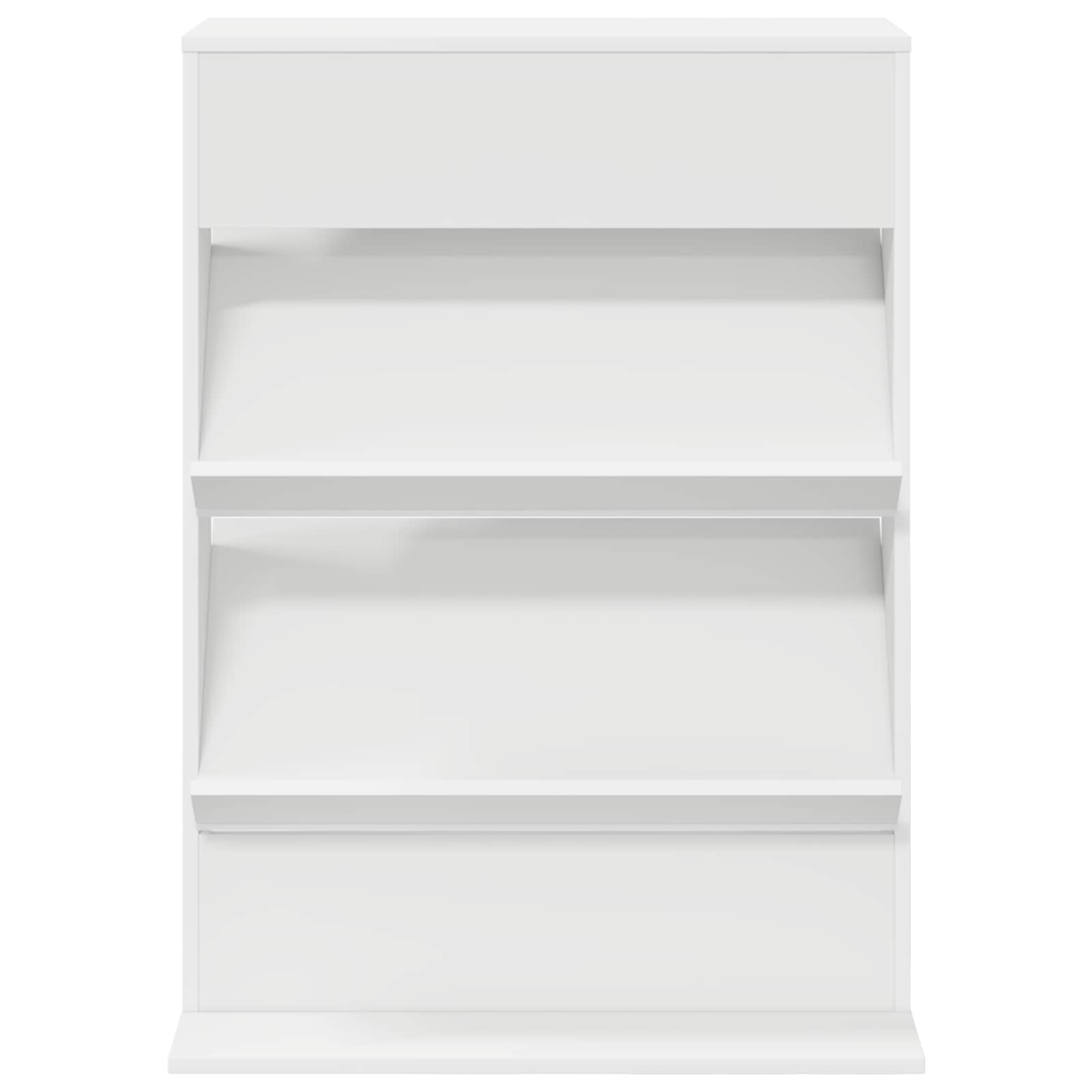 Polica za časopise Bijelo 70 x 41 x 96 cm Konstruirano drvo
