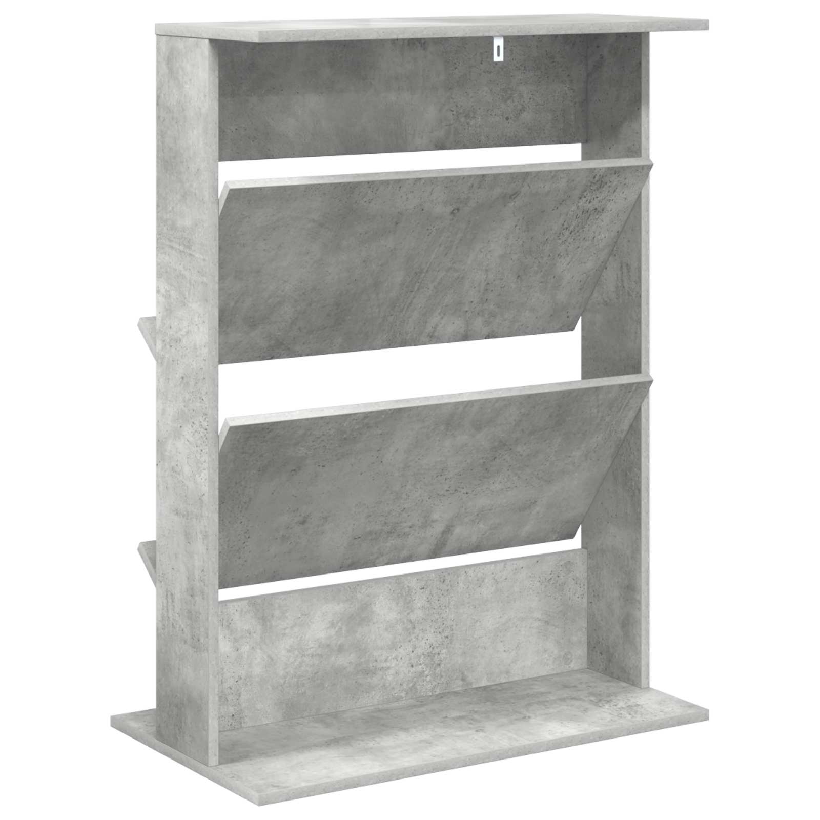 Polica za časopise s policom Betonski sivi 70 x 41 x 96 cm