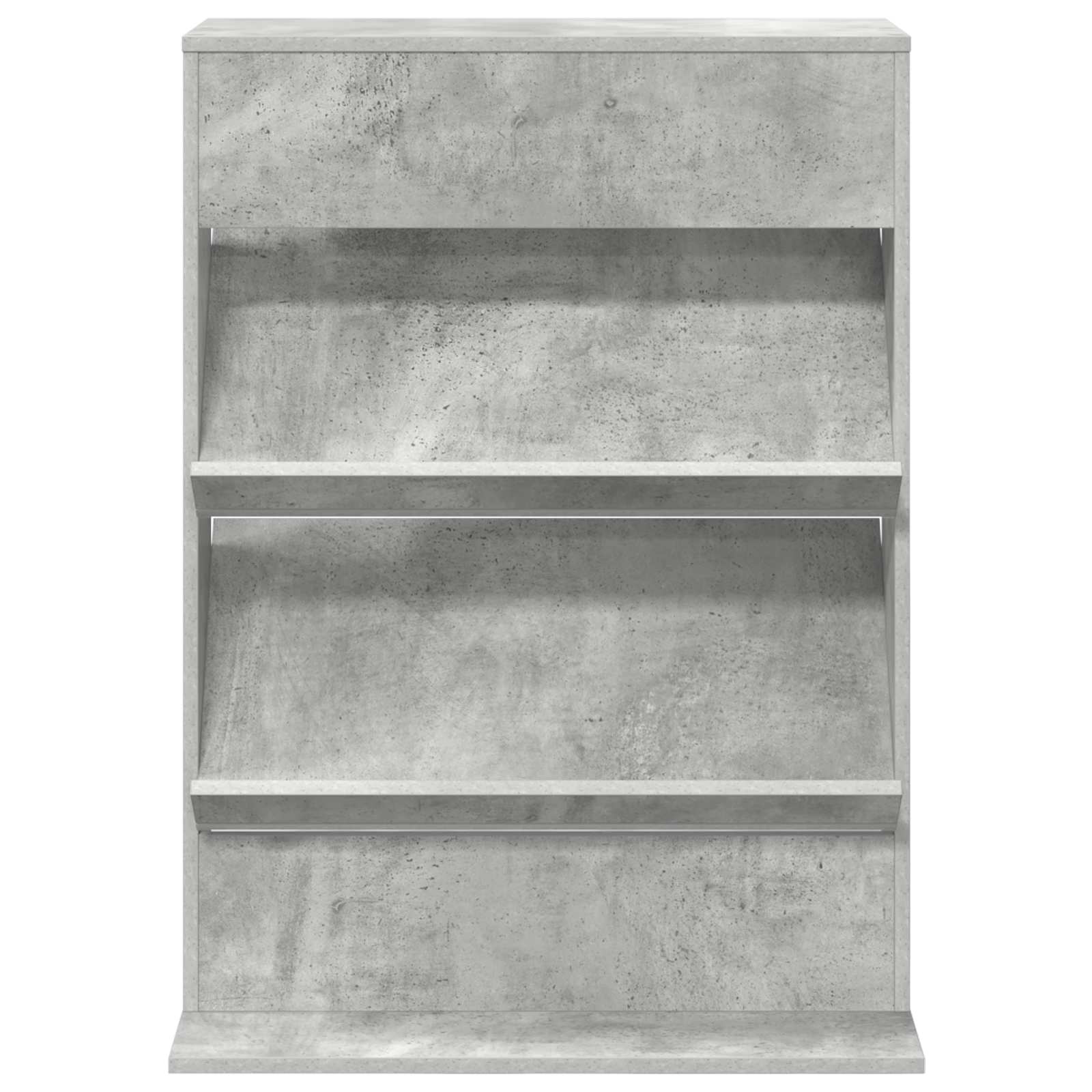 Polica za časopise s policom Betonski sivi 70 x 41 x 96 cm