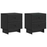 Noćni ormar 2 pcs Crna 43 x 34,5 x 47,5 cm Konstruirano drvo