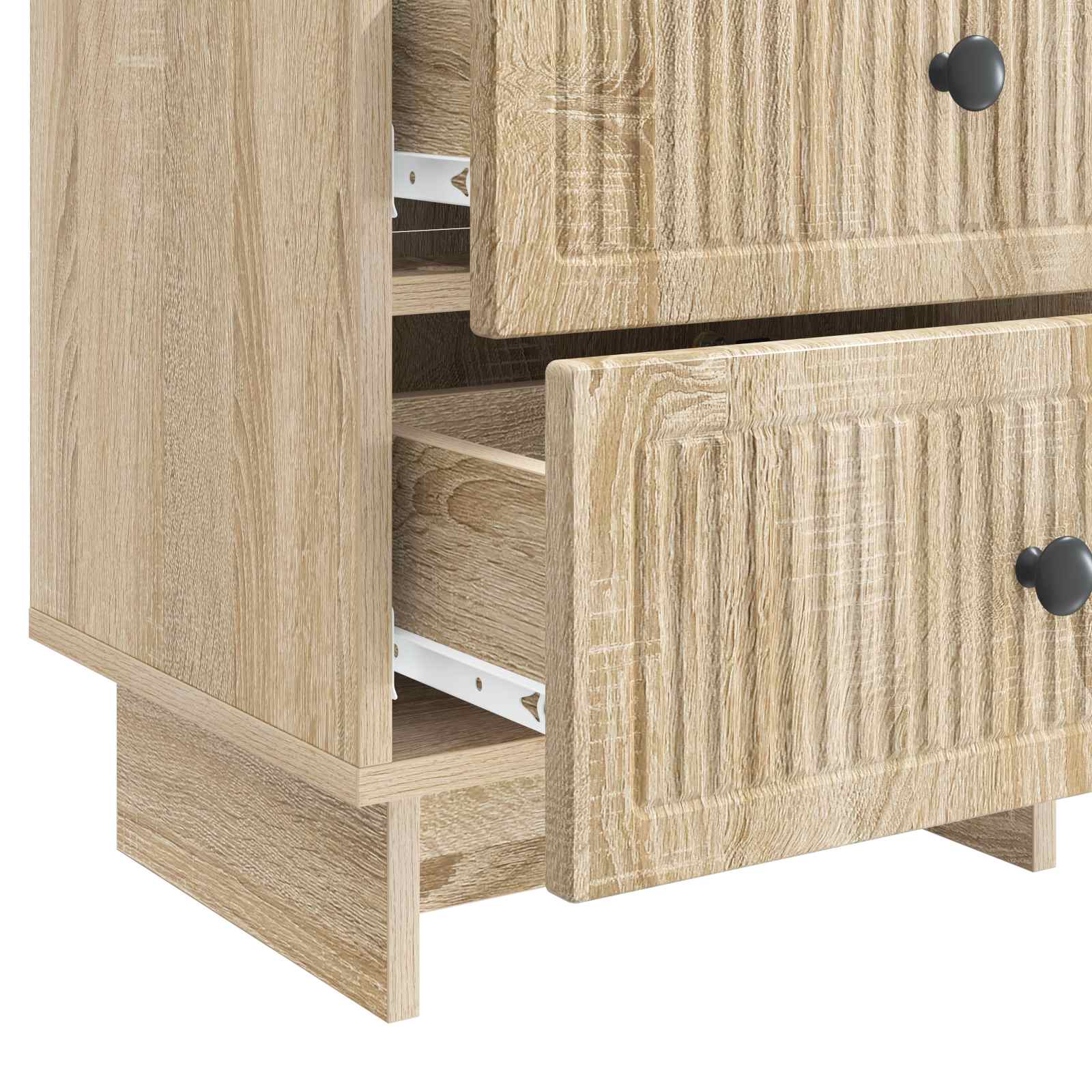 Noćni ormar s ladicama 2 pcs Hrast sonoma 43 x 34,5 x 47,5 cm