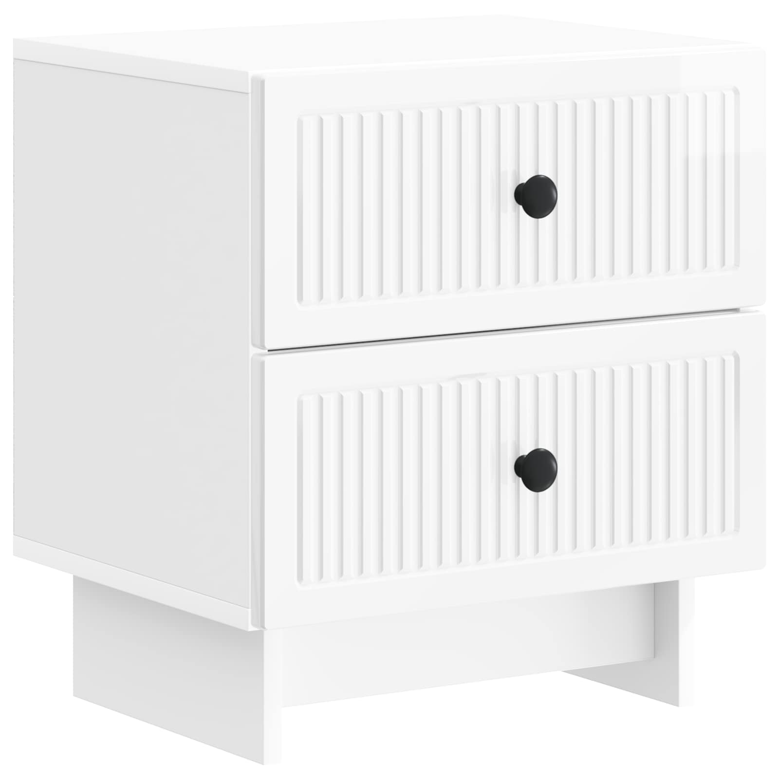 Noćni ormar 2 pcs Bijela visokog sjaja 43 x 34,5 x 47,5 cm
