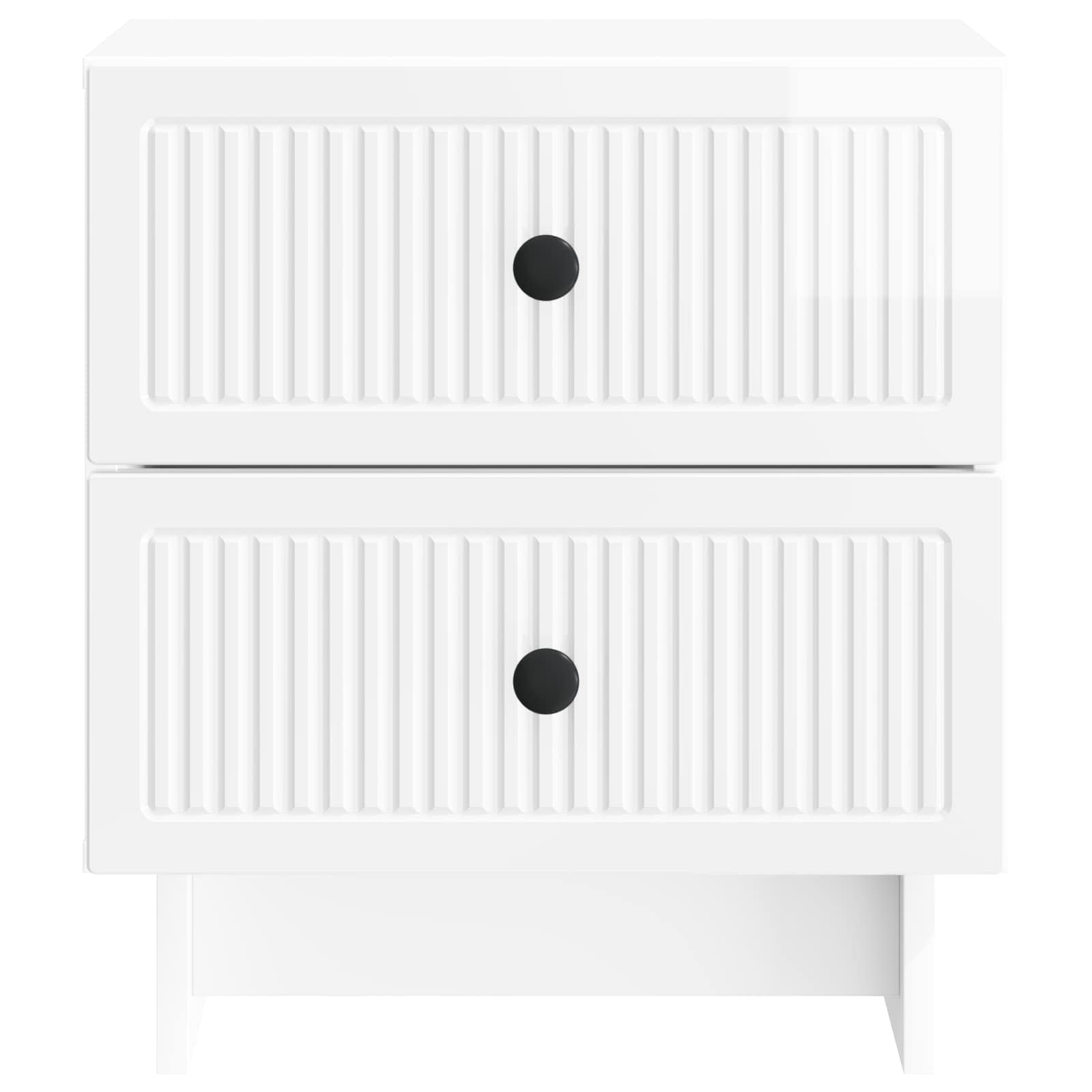 Noćni ormar 2 pcs Bijela visokog sjaja 43 x 34,5 x 47,5 cm