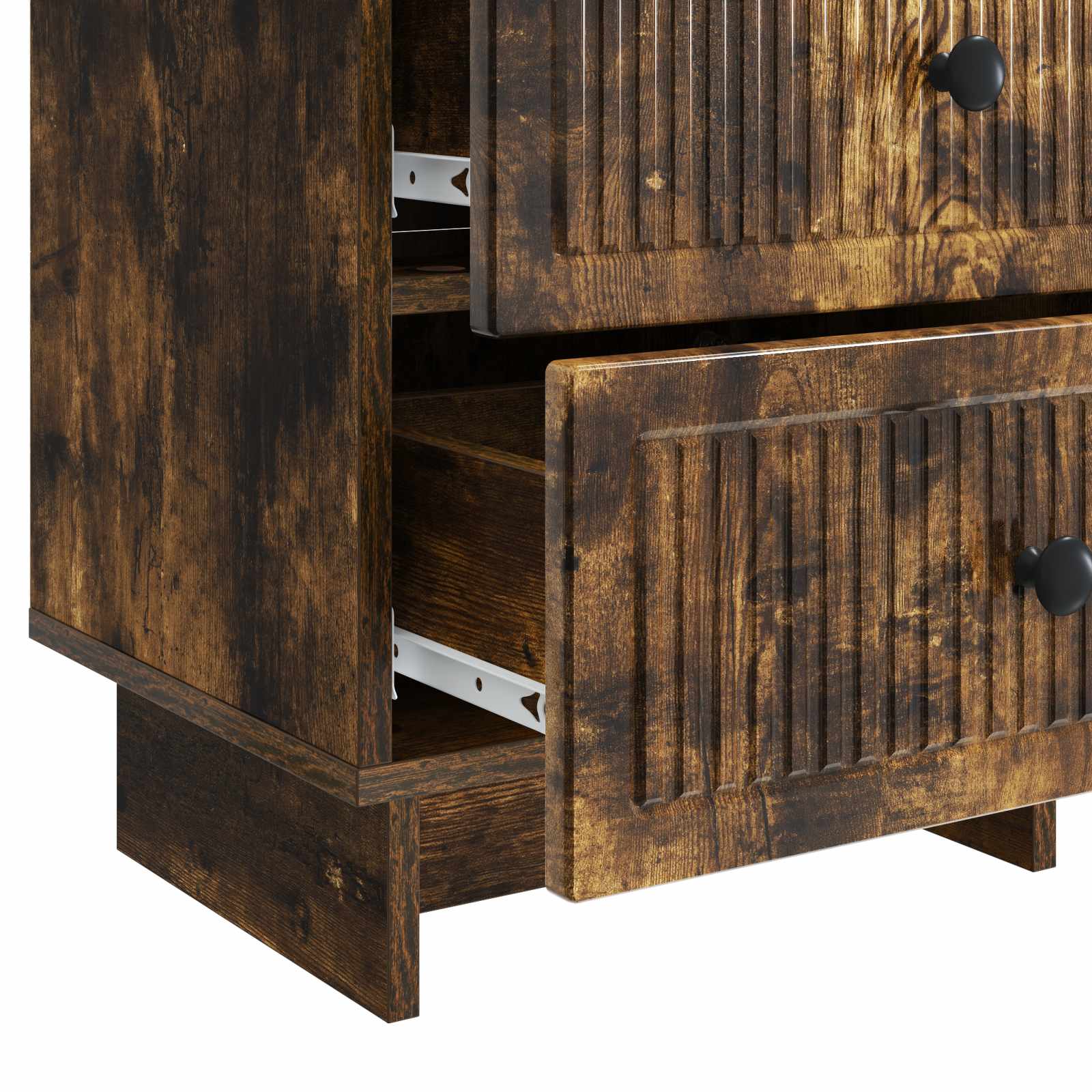 Noćni ormar s ladicama 2 pcs Dimljeni hrast 43 x 34,5 x 47,5 cm