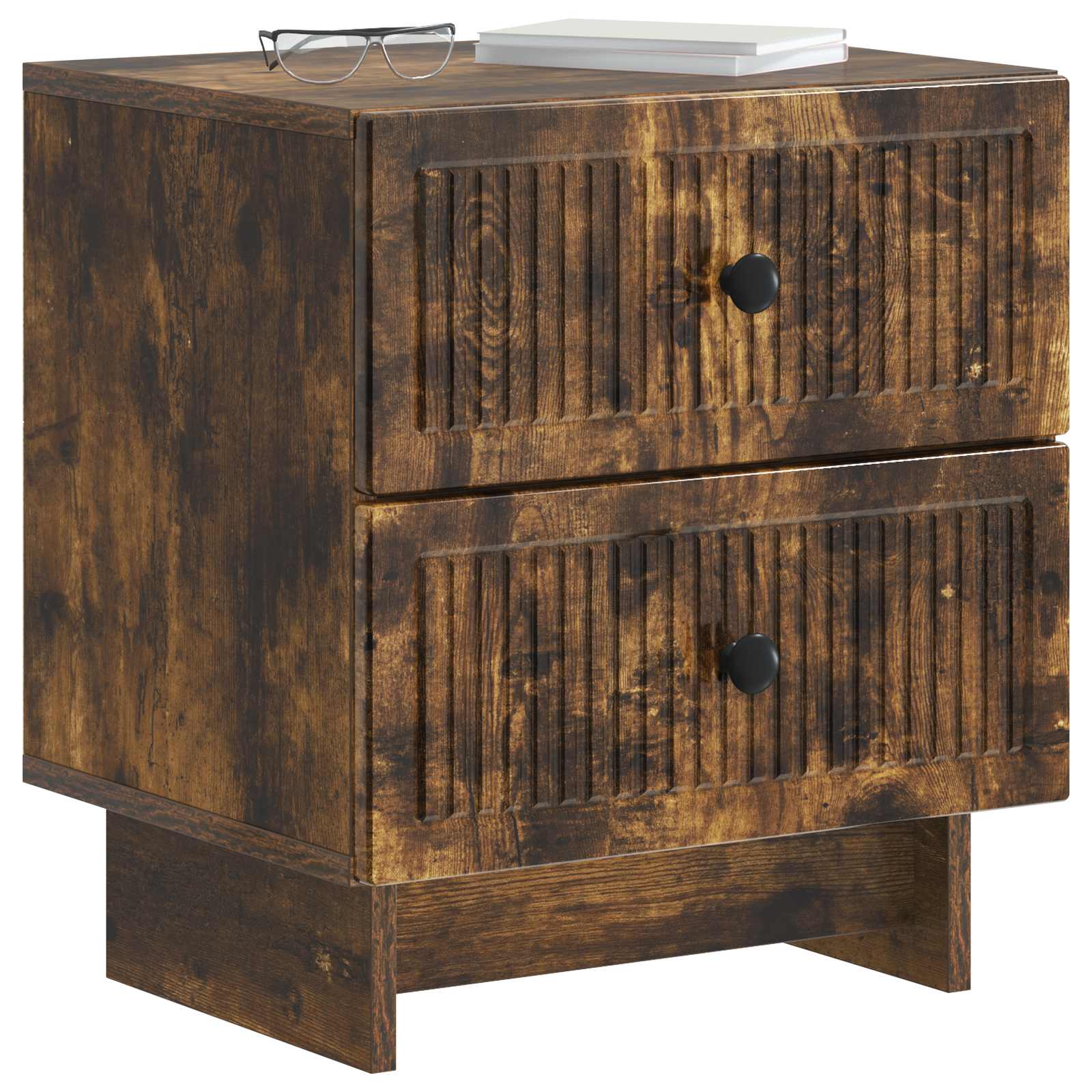 Noćni ormar s ladicama 2 pcs Dimljeni hrast 43 x 34,5 x 47,5 cm