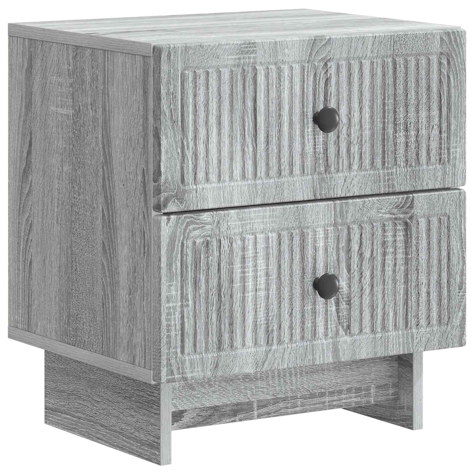 Noćni ormar s ladicama 2 pcs Siva sonoma 43 x 34,5 x 47,5 cm
