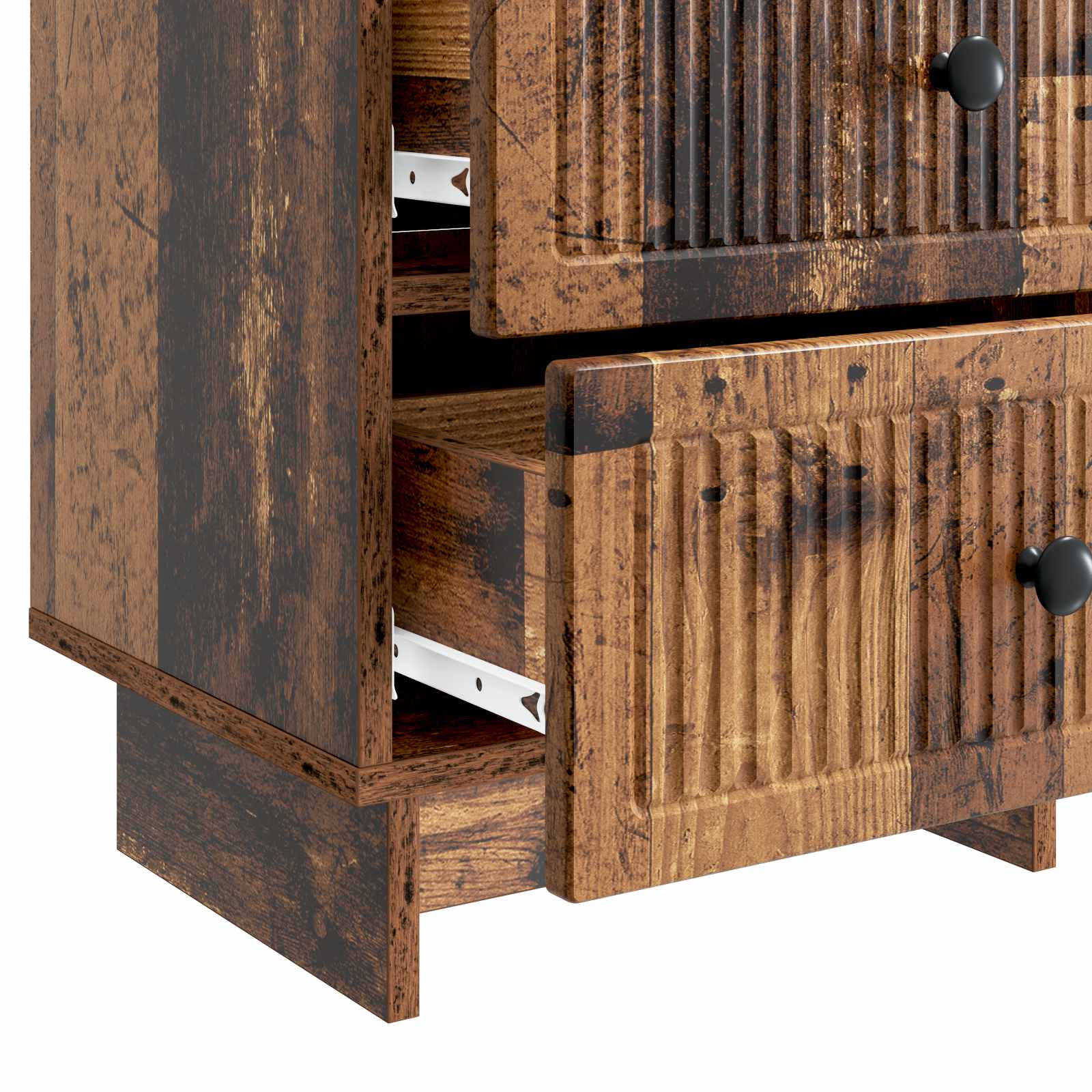 Noćni ormar s ladicama 2 pcs Staro drvo 43 x 34,5 x 47,5 cm