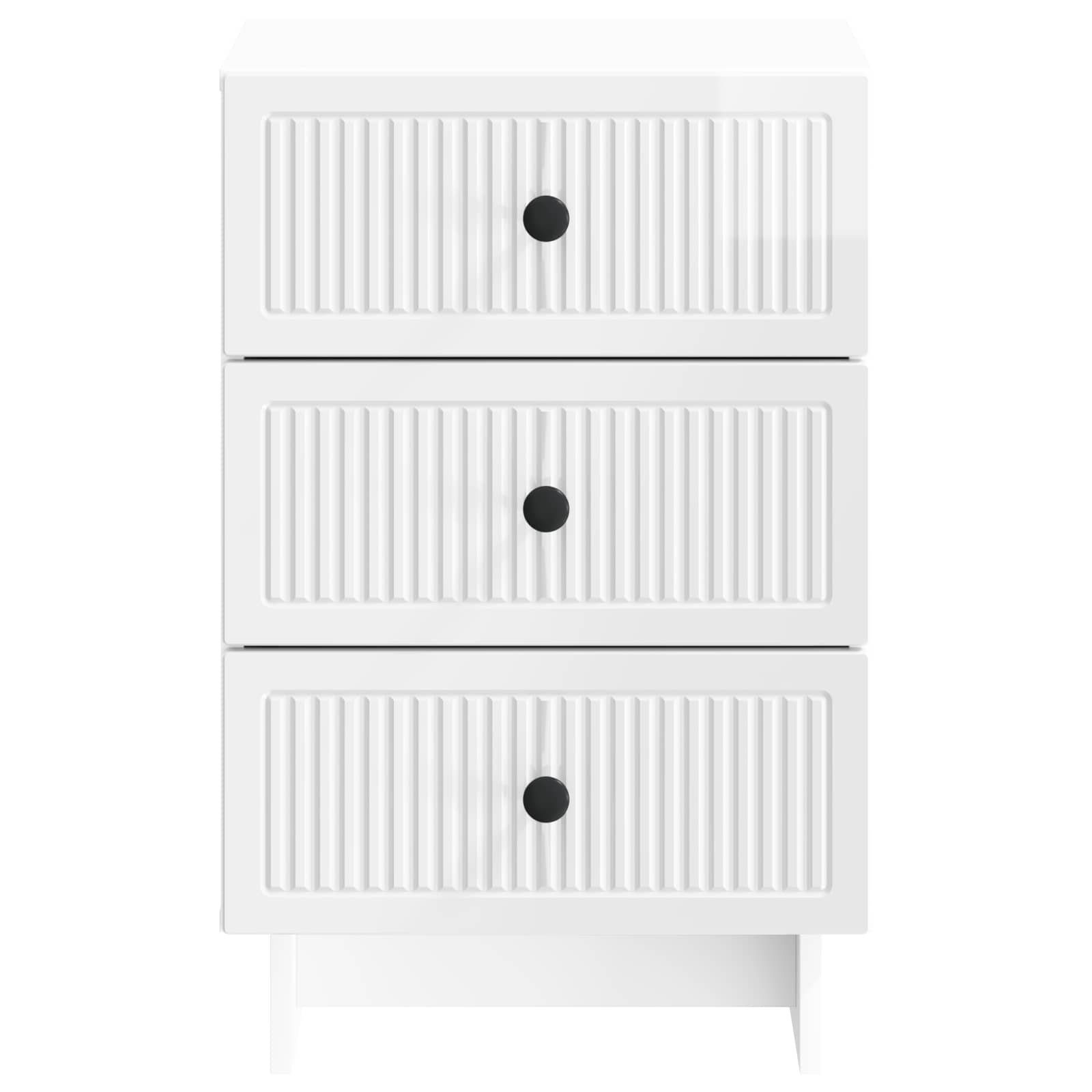 Noćni ormar s ladicama Bijela visokog sjaja 43 x 41 x 66,5 cm