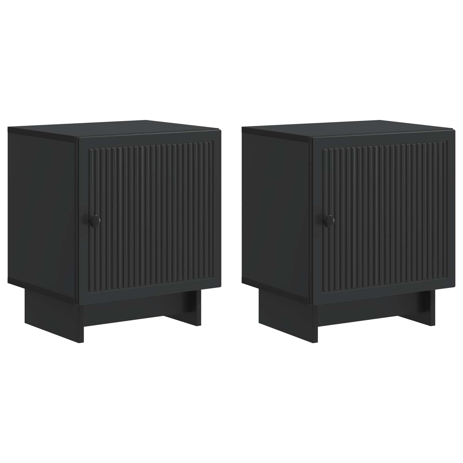 Noćni ormar 2 pcs Crna 43 x 34,5 x 50 cm Konstruirano drvo