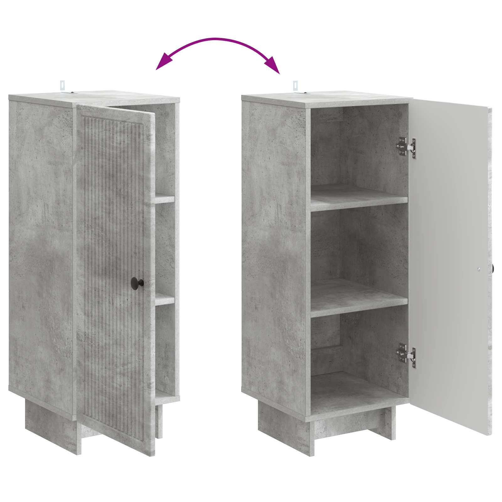Kreveta Betonska siva 33 x 34,5 x 90 cm Konstruirano drvo