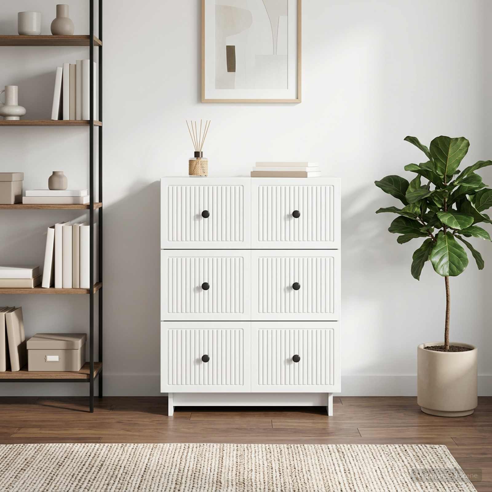 Ormar s ladicama Bijela 66 x 34,5 x 90 cm Konstruirano drvo